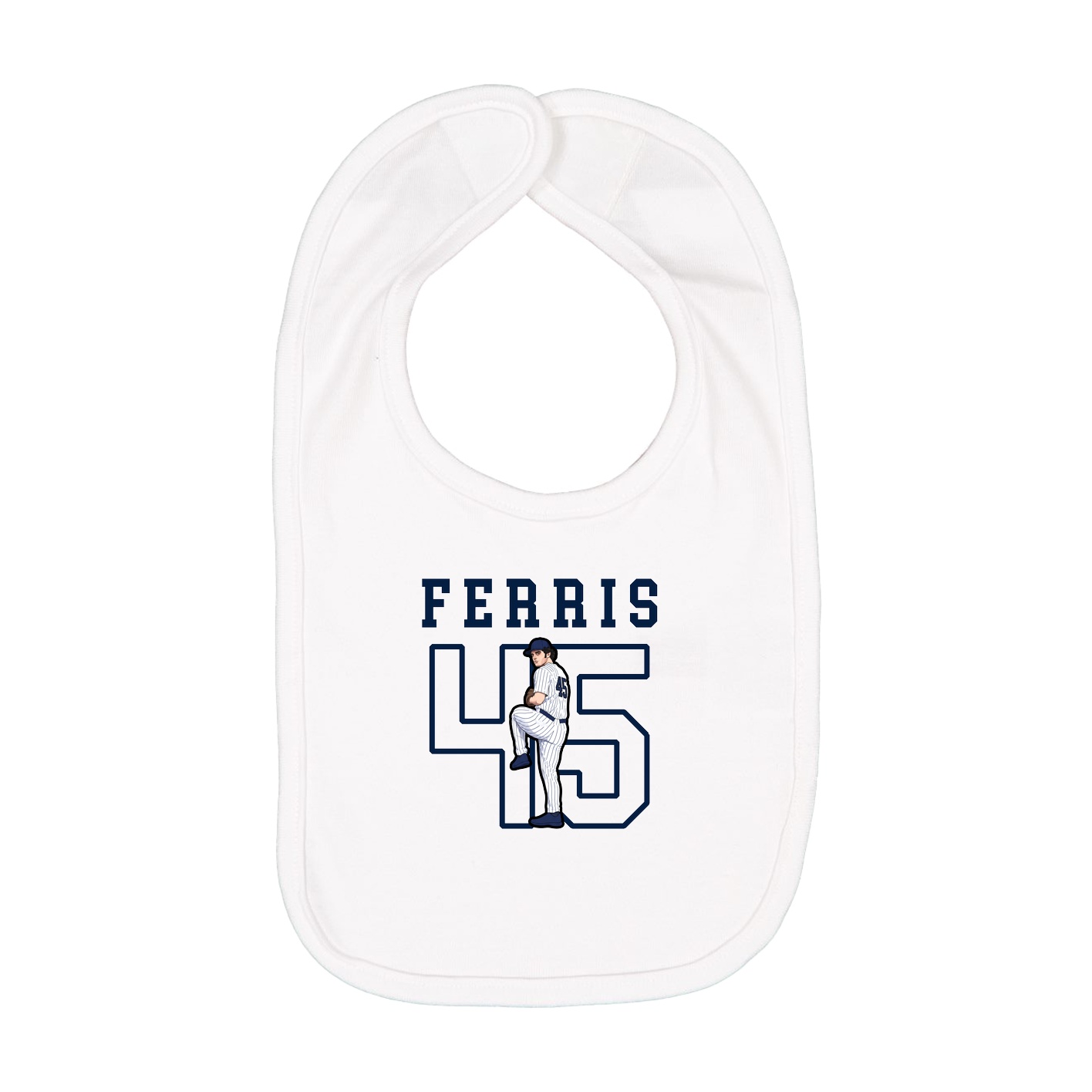 Infant Bib — Shirsey in White