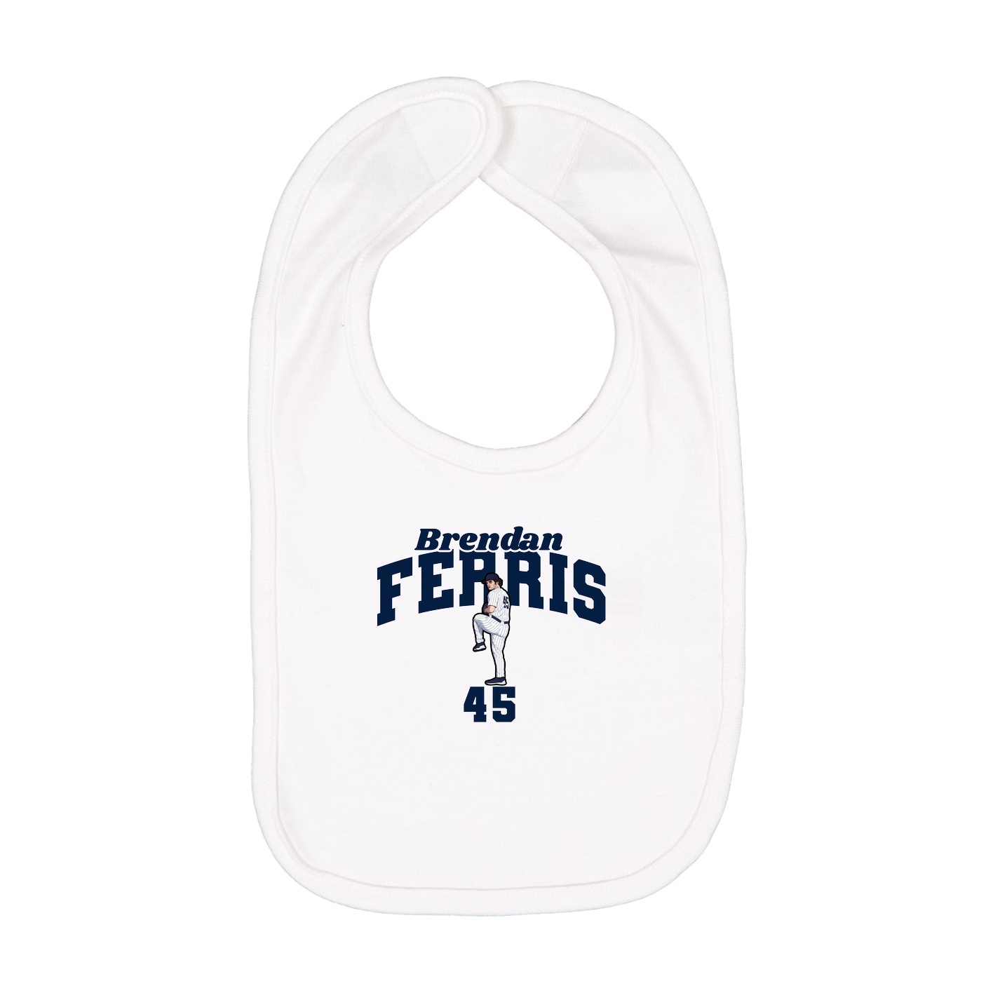 Infant Bib — Signature Arch in White