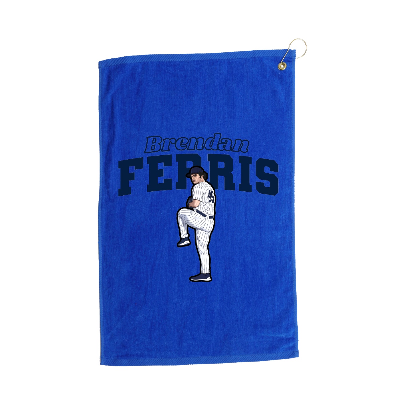 Golf Towel — Name Arch in Royal