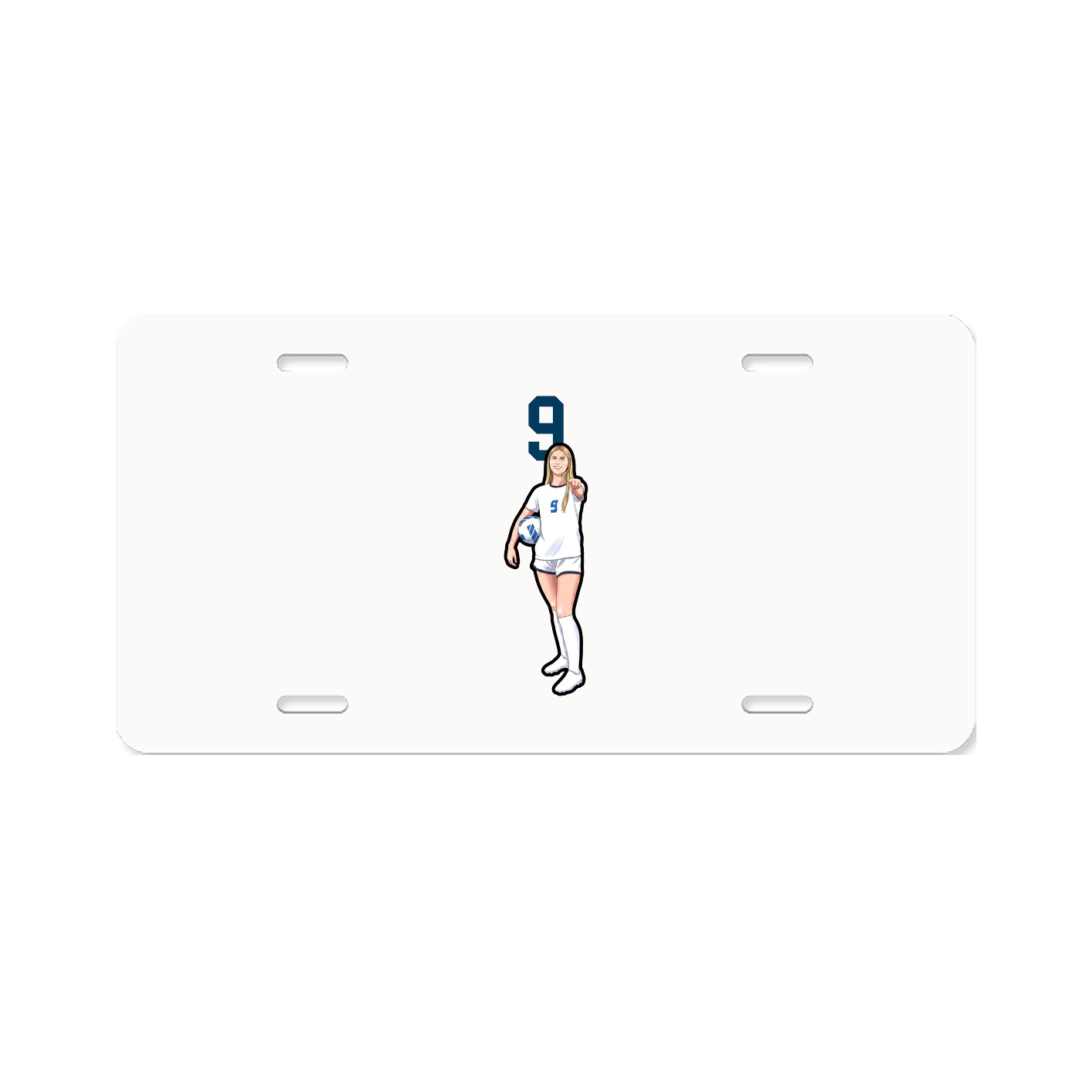 License Plate — Number Top in Classic