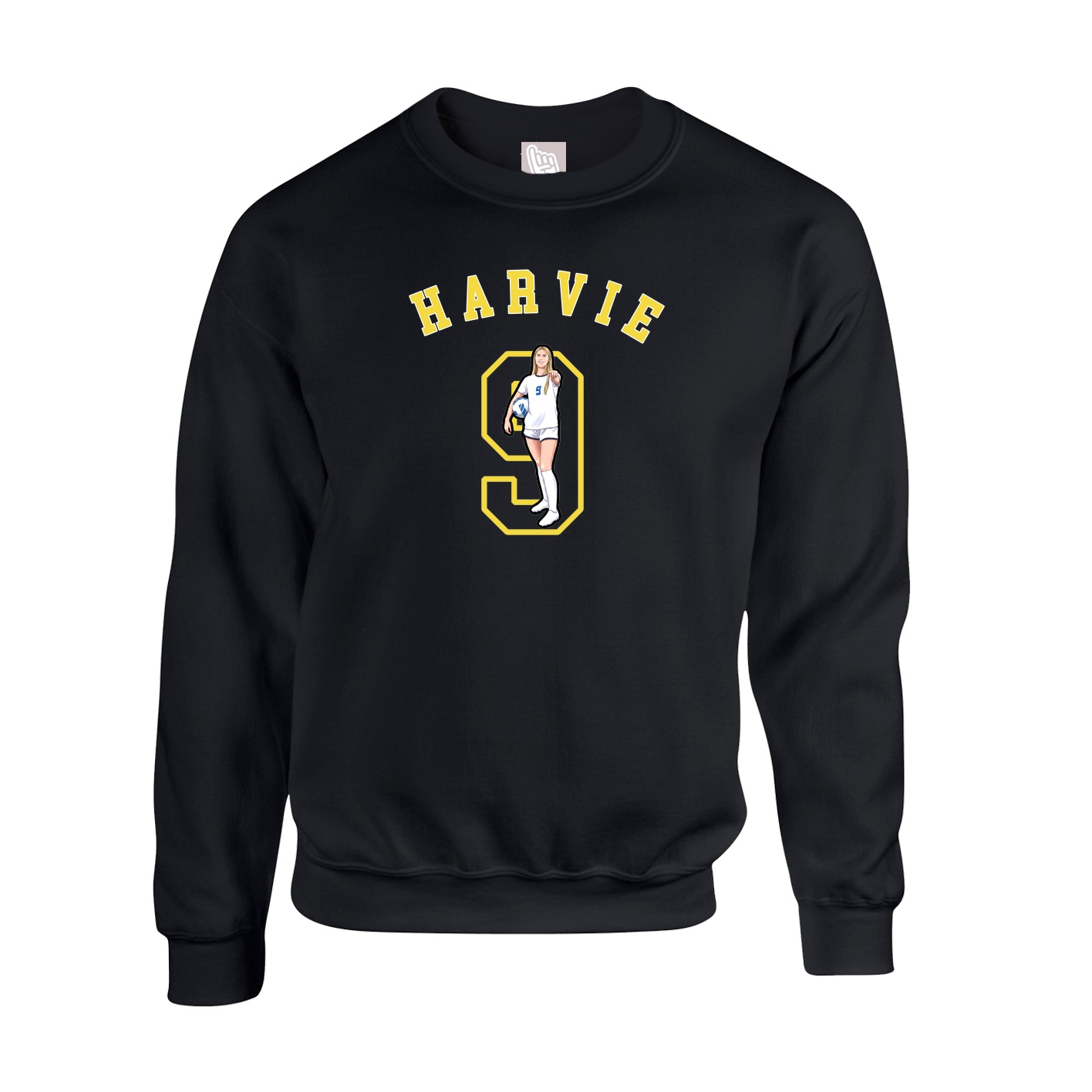 Fleece Crew — Shirsey Arch in Black