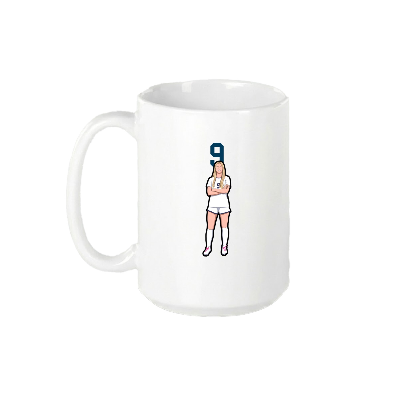 15oz Coffee Mug — Number Top in White