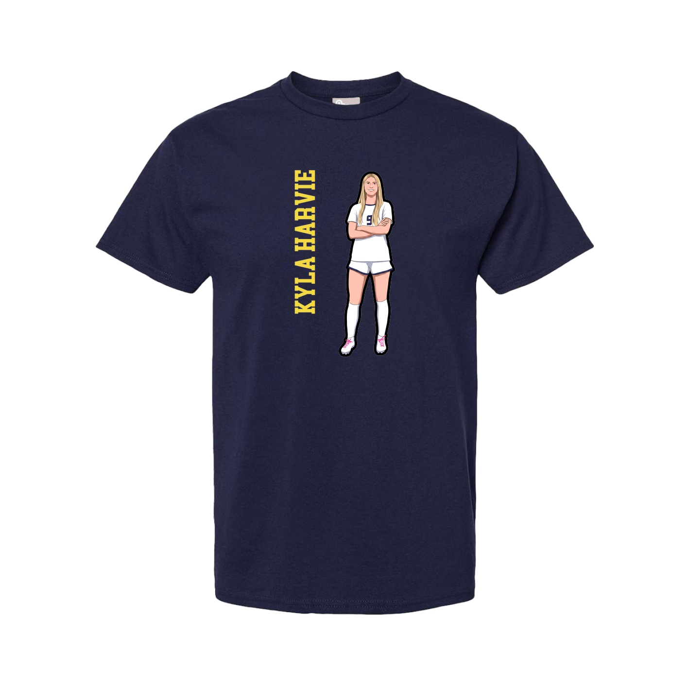 Youth Tee — Name Vertical in Navy