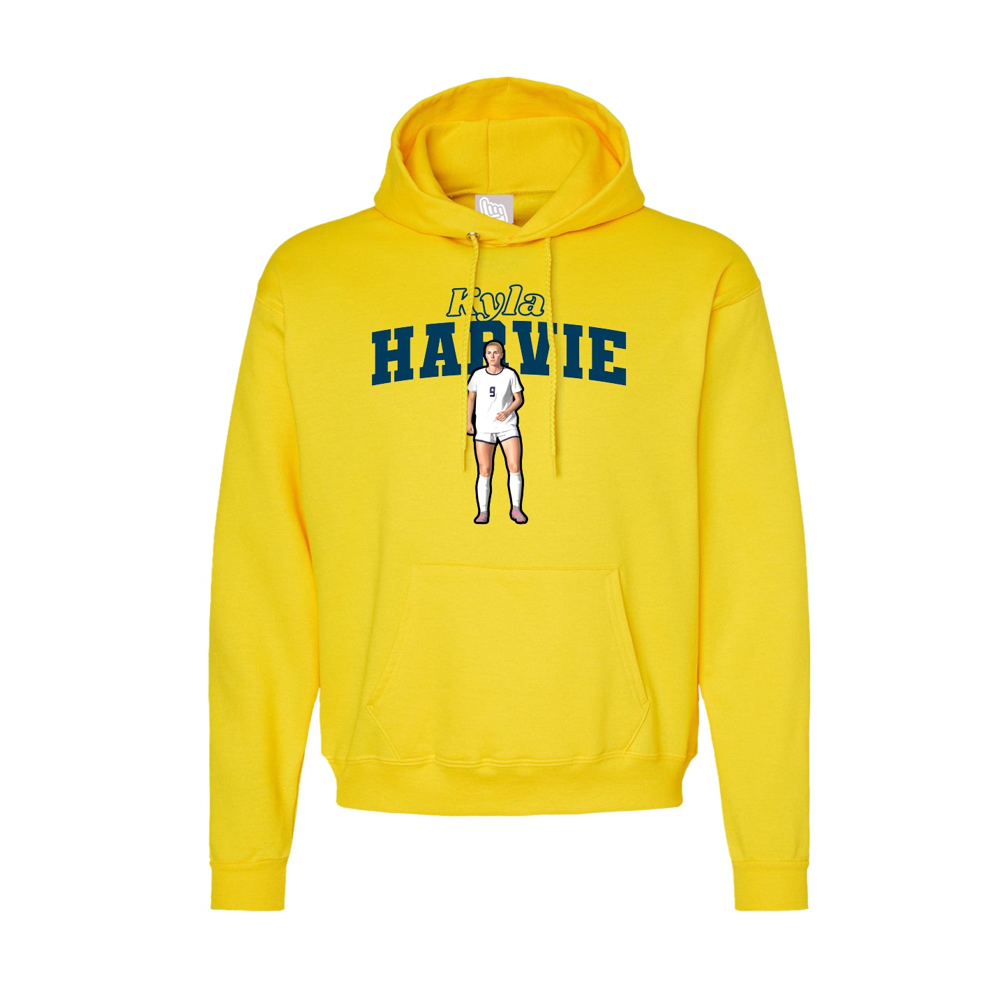 Hoodie — Name Arch in Yellow