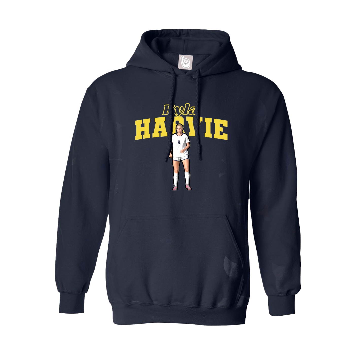 Youth Hoodie — Name Arch in Navy