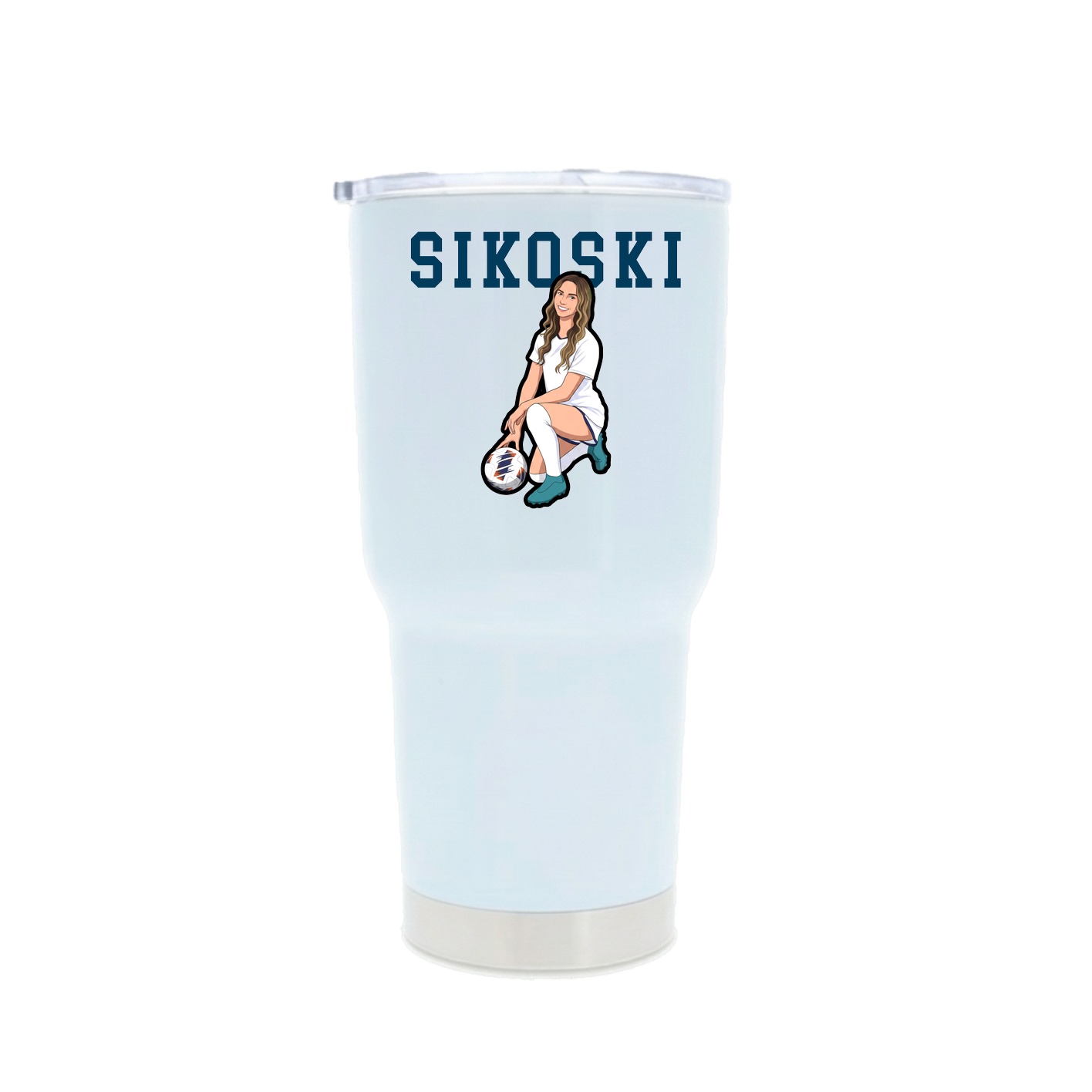 30oz Stainless Steel Tumbler — Shirsey in White