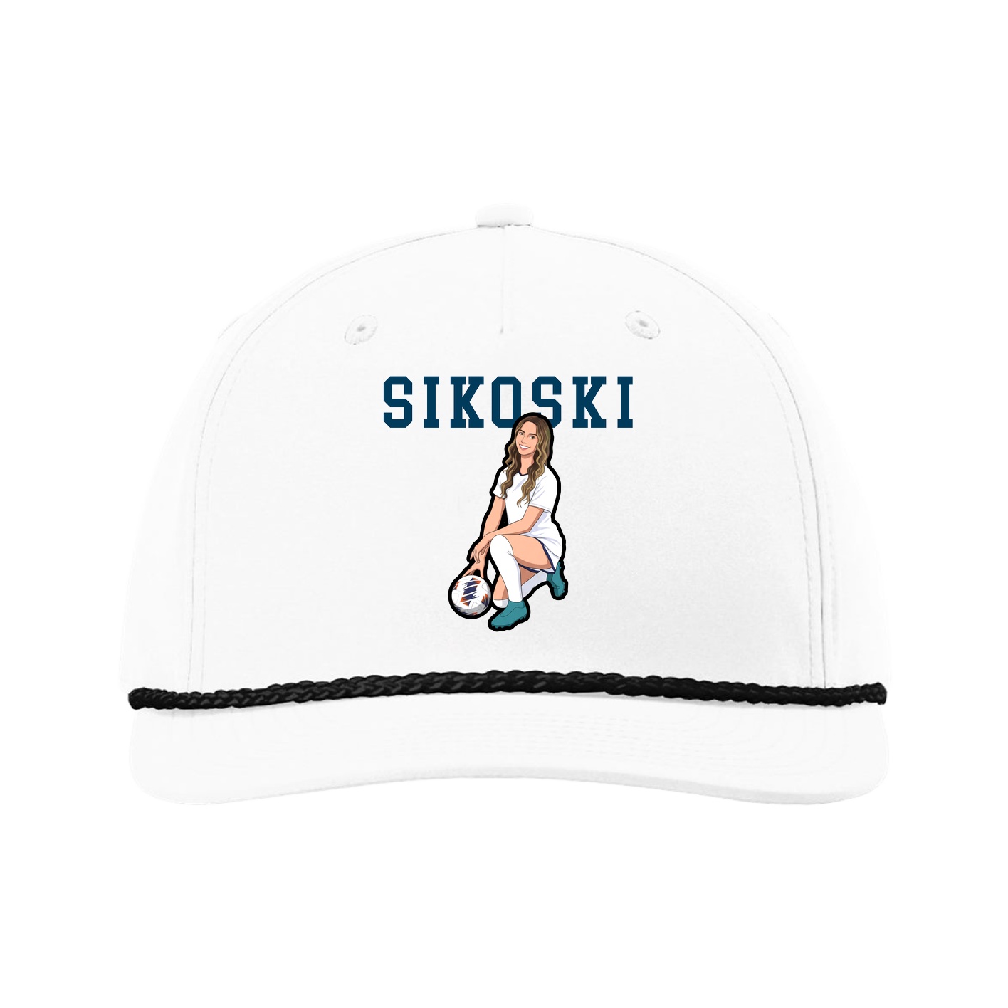 Five-Panel Classic Rope Cap — Shirsey in White