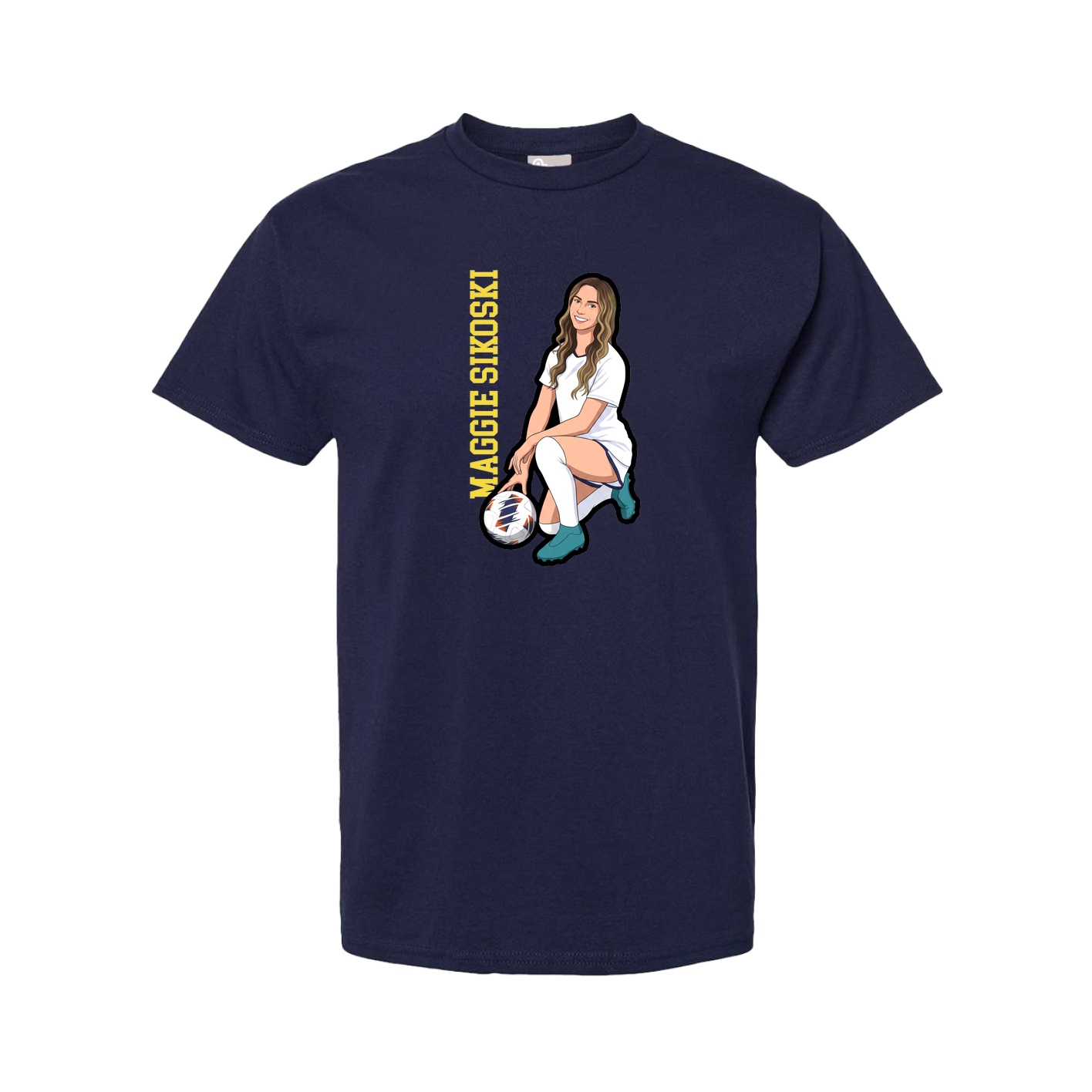 Youth Tee — Name Vertical in Navy