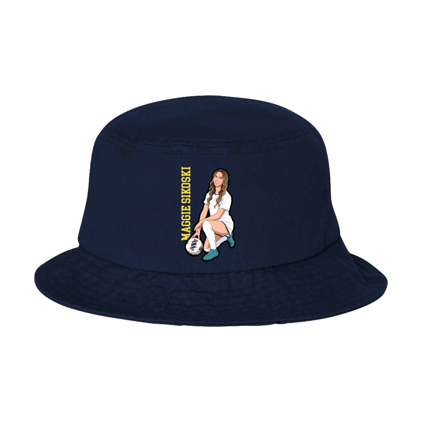 Bucket Cap — Name Vertical in Navy