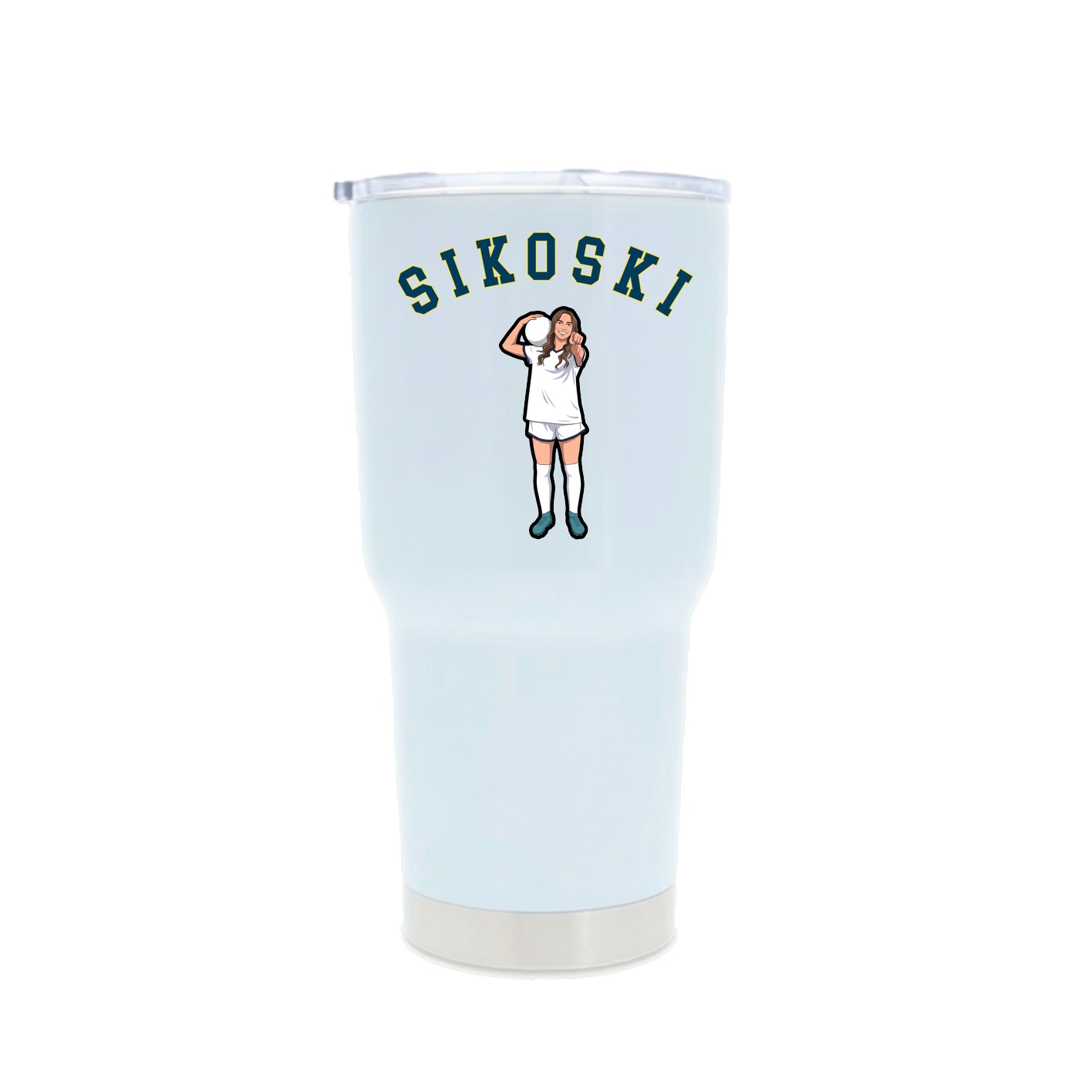 30oz Stainless Steel Tumbler — Shirsey Arch in White