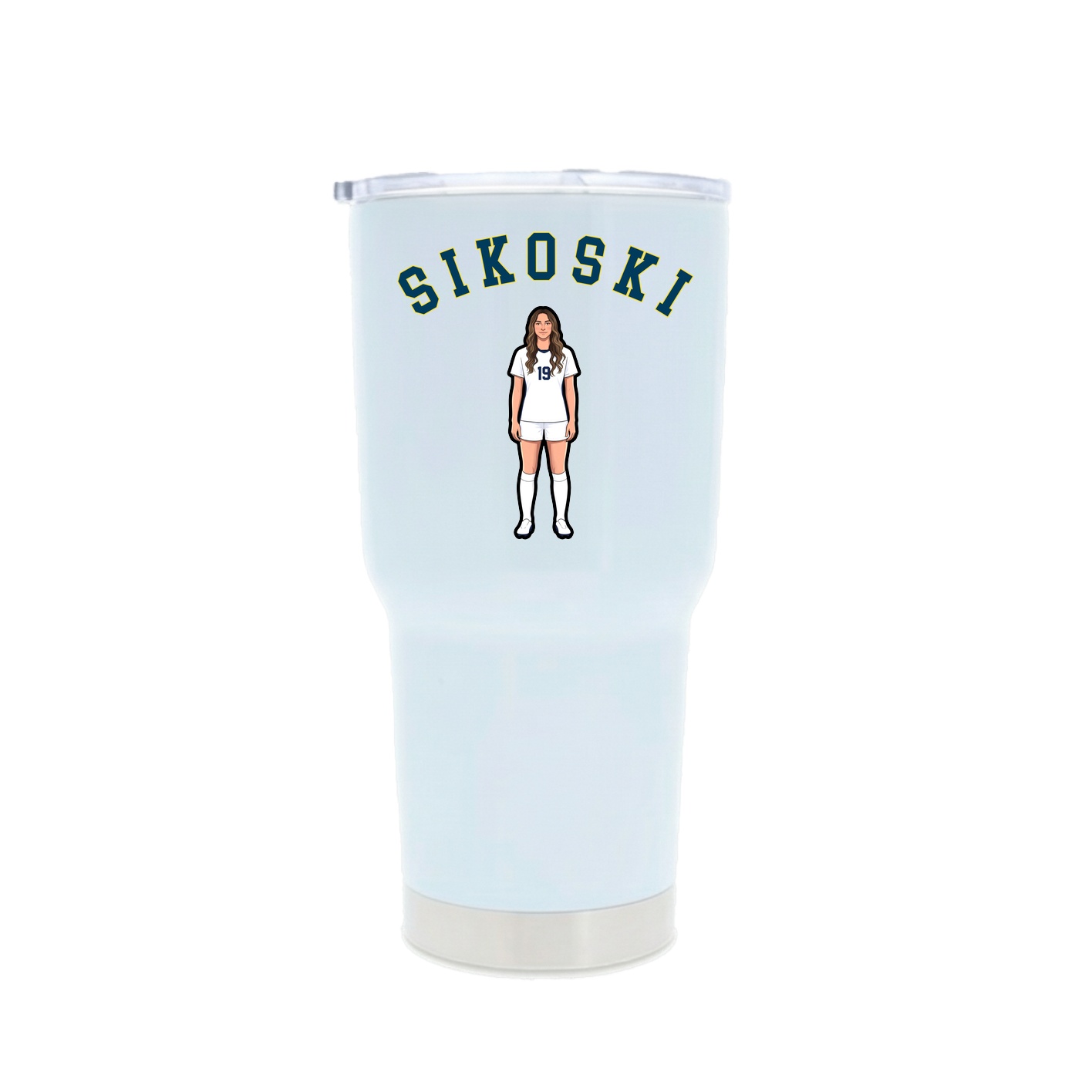30oz Stainless Steel Tumbler — Shirsey Arch in White