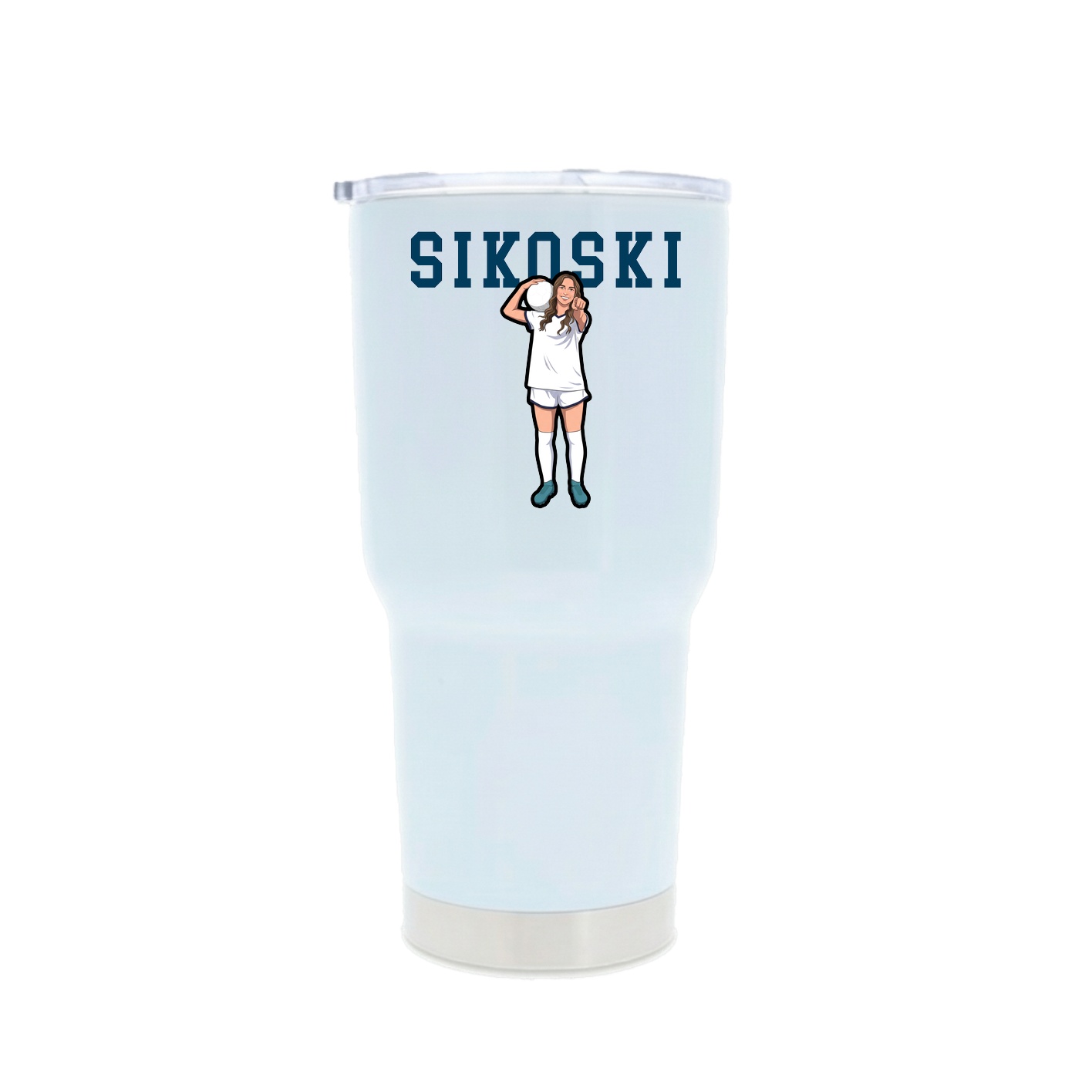 30oz Stainless Steel Tumbler — Shirsey in White