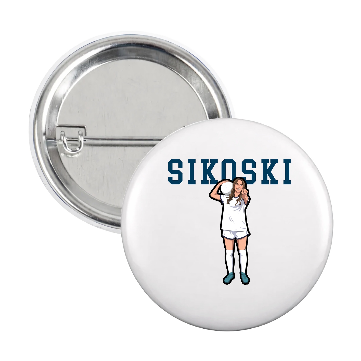 Game Day Button — Shirsey in White