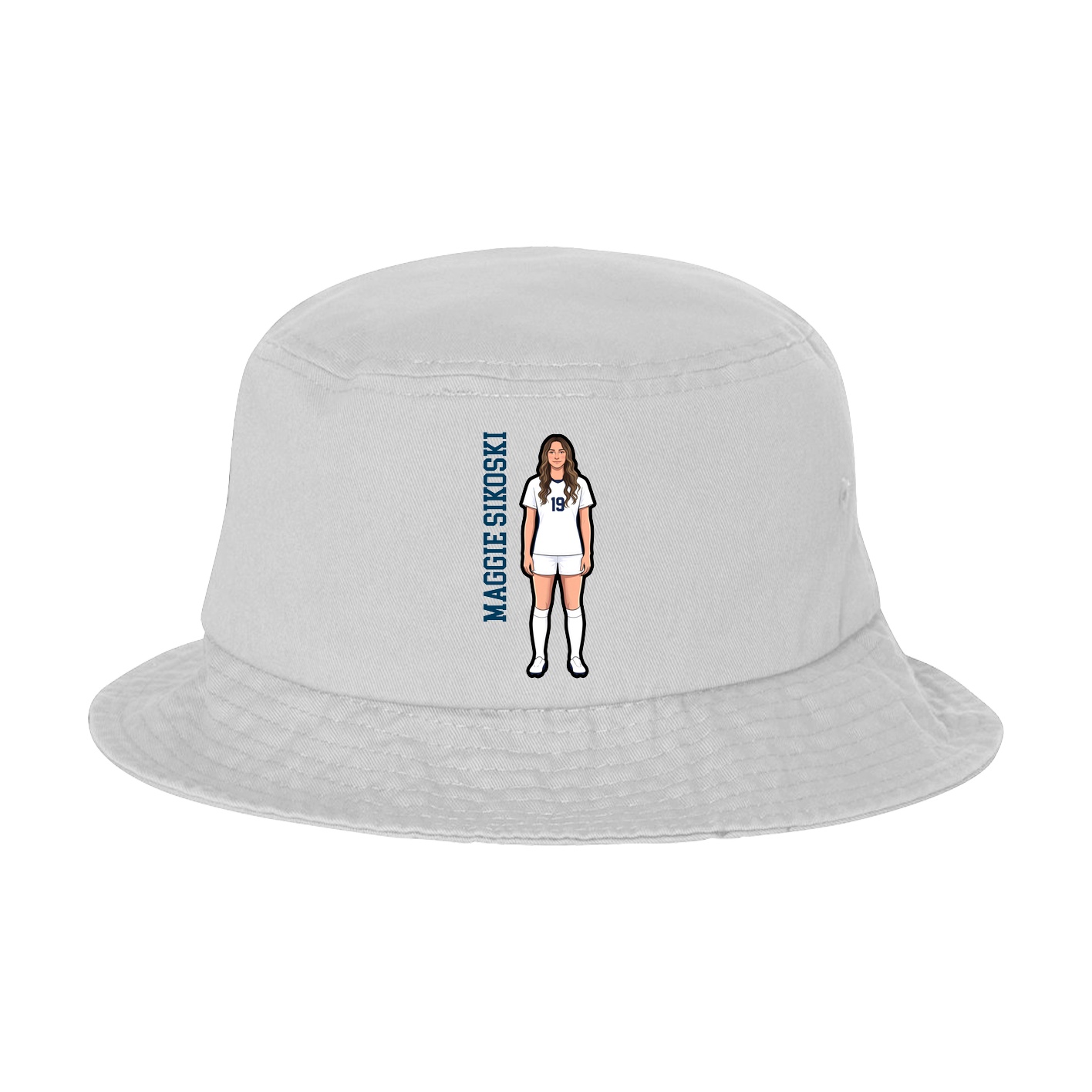 Bucket Cap — Name Vertical in White