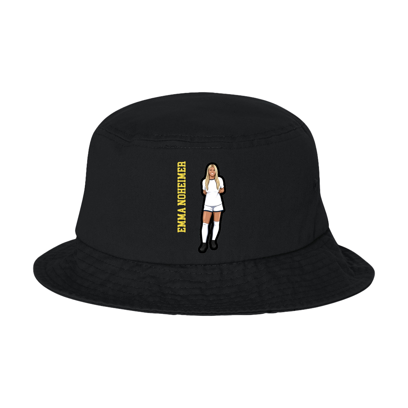 Bucket Cap — Name Vertical in Black