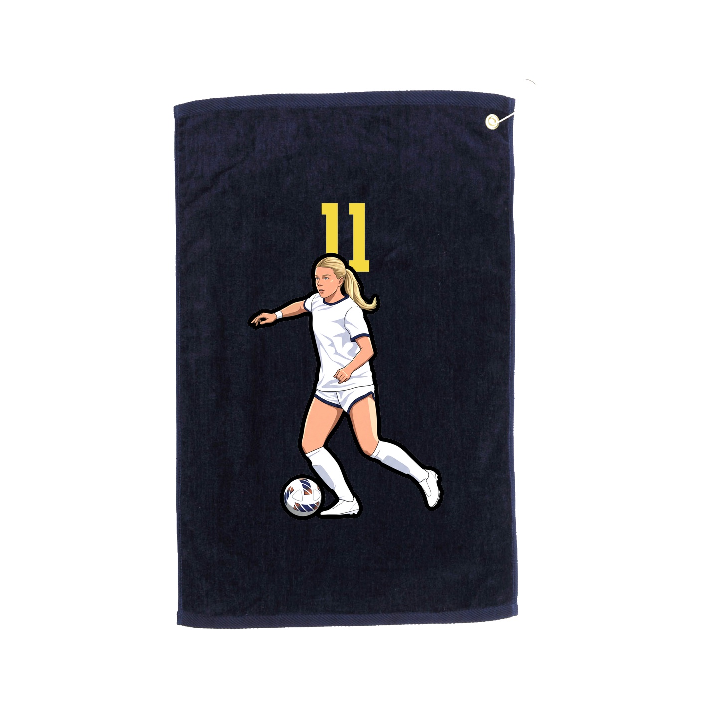 Golf Towel — Number Top in Navy