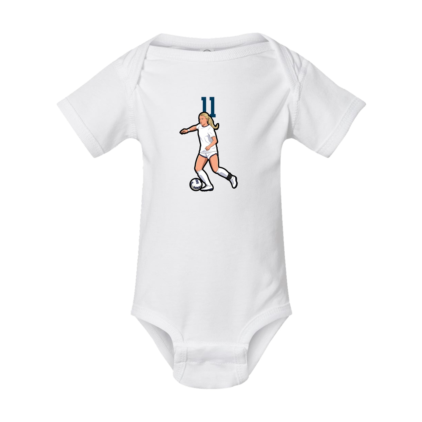 Baby Onesie — Number Top in White