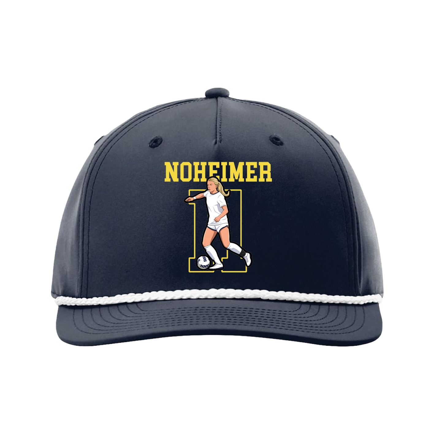 Five-Panel Classic Rope Cap — Shirsey in Navy