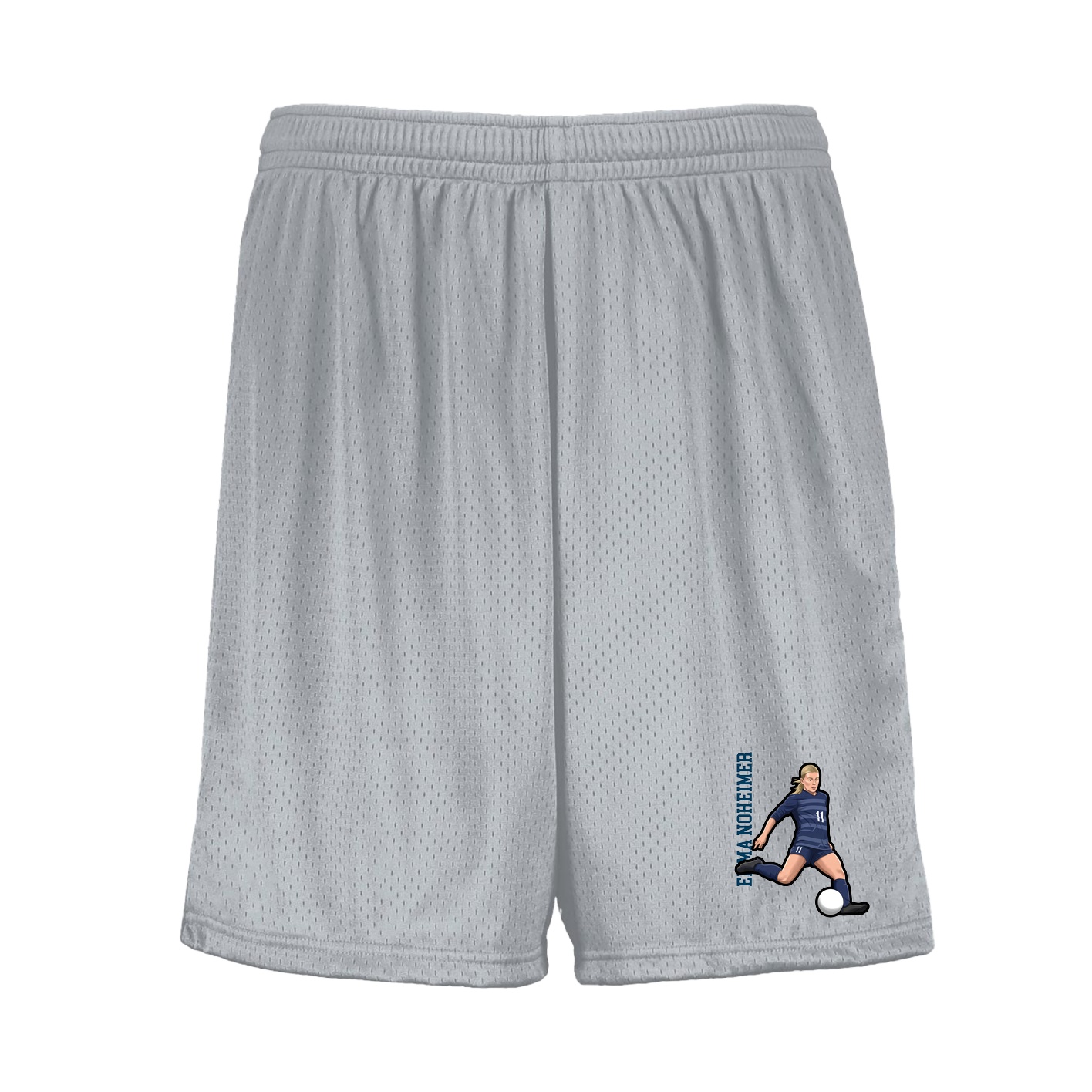 Shorts — Name Vertical in Silver