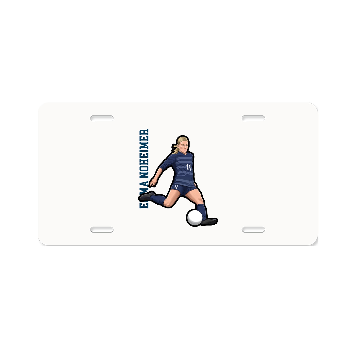 License Plate — Name Vertical in Classic