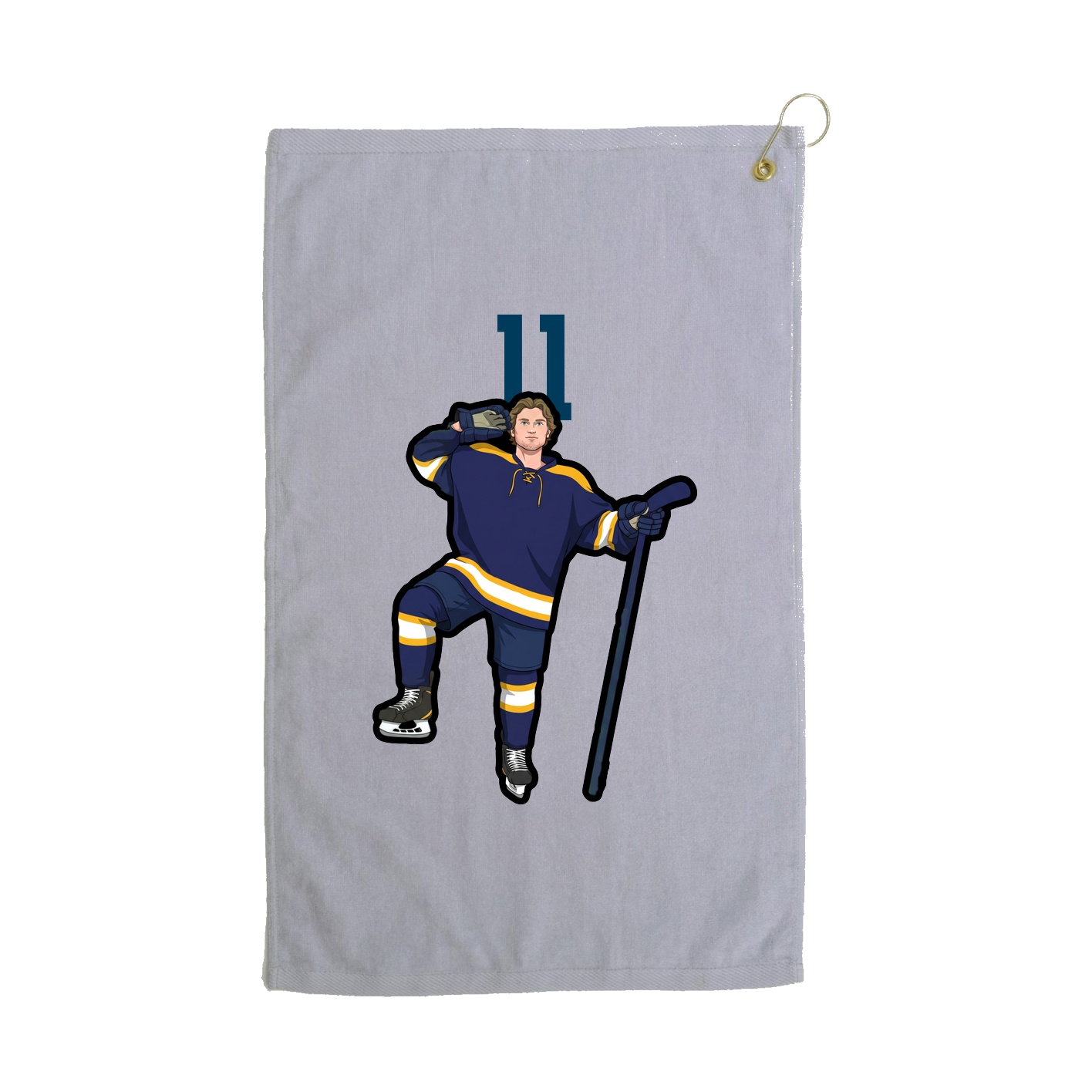 Golf Towel — Number Top in Grey