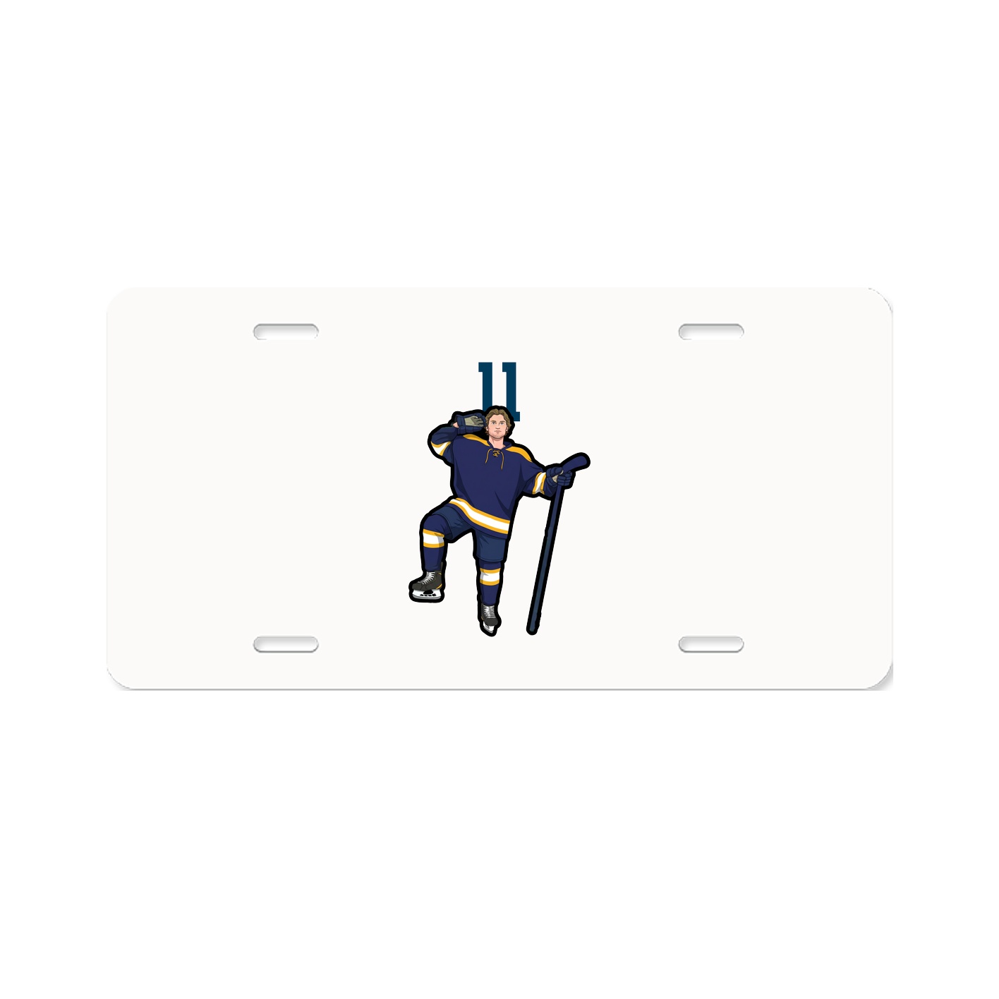 License Plate — Number Top in Classic