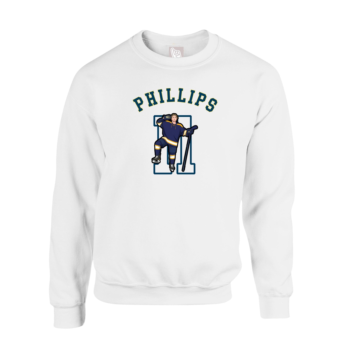 Fleece Crew — Shirsey Arch in White