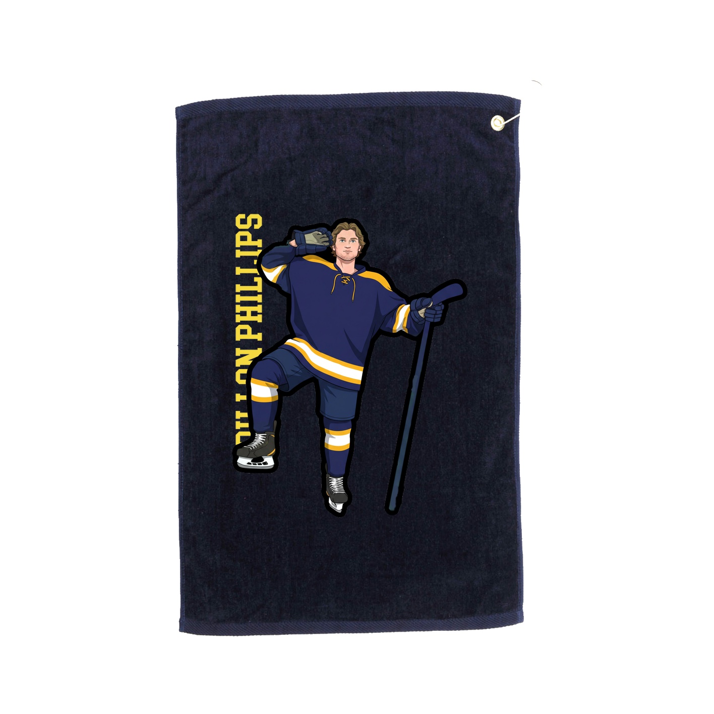 Golf Towel — Name Vertical in Navy