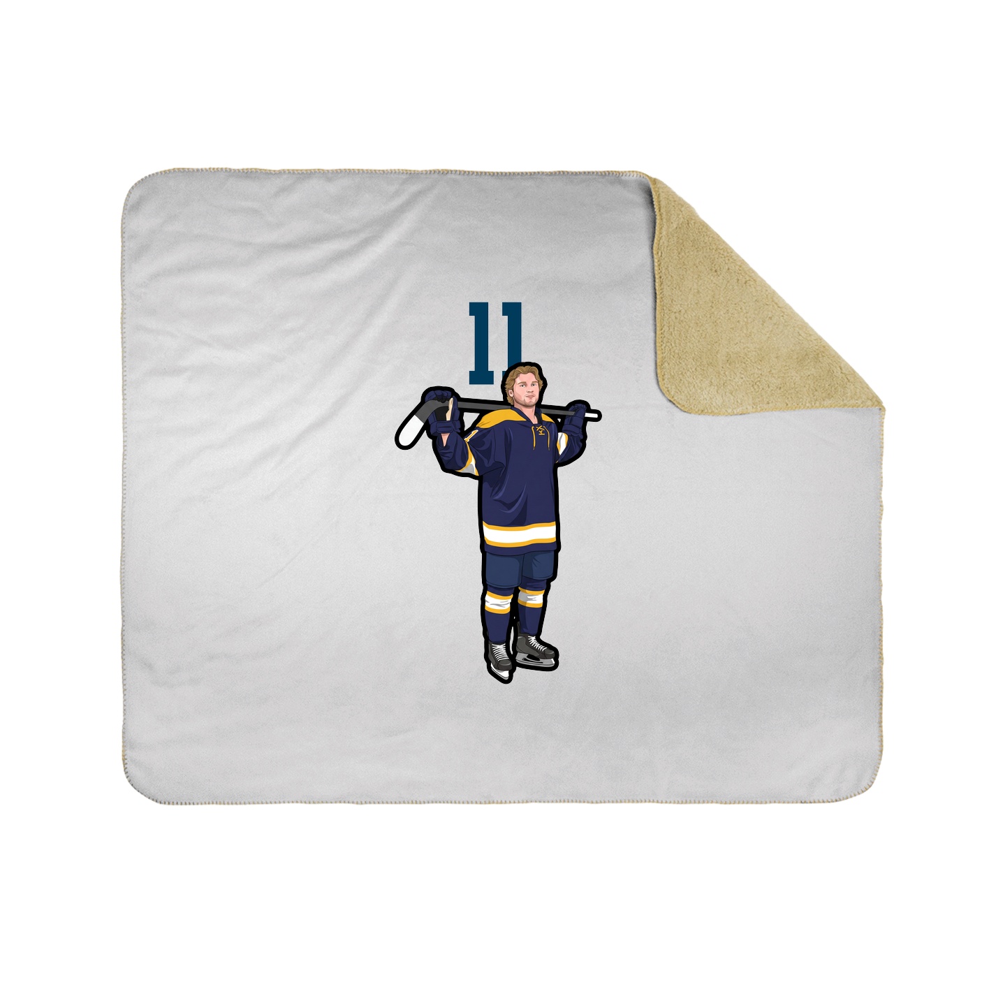 Throw Blanket — Number Top in White