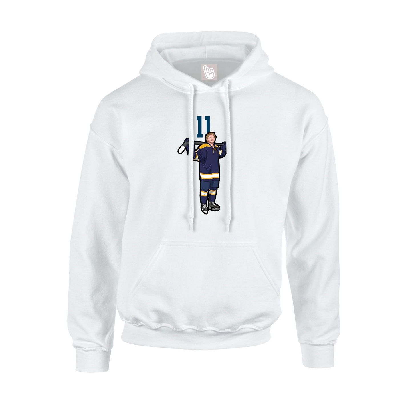 Hoodie — Number Top in White