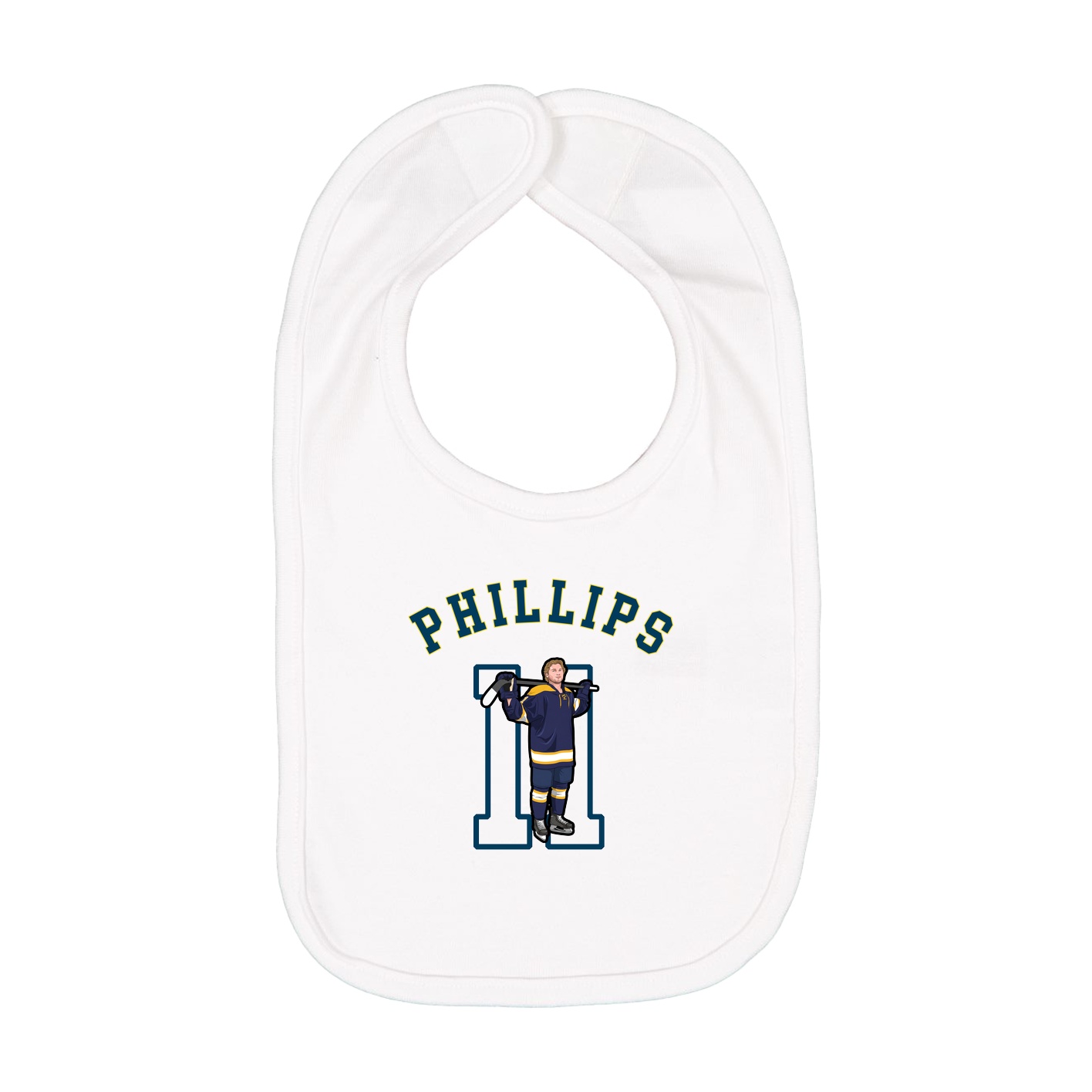 Infant Bib — Shirsey Arch in White