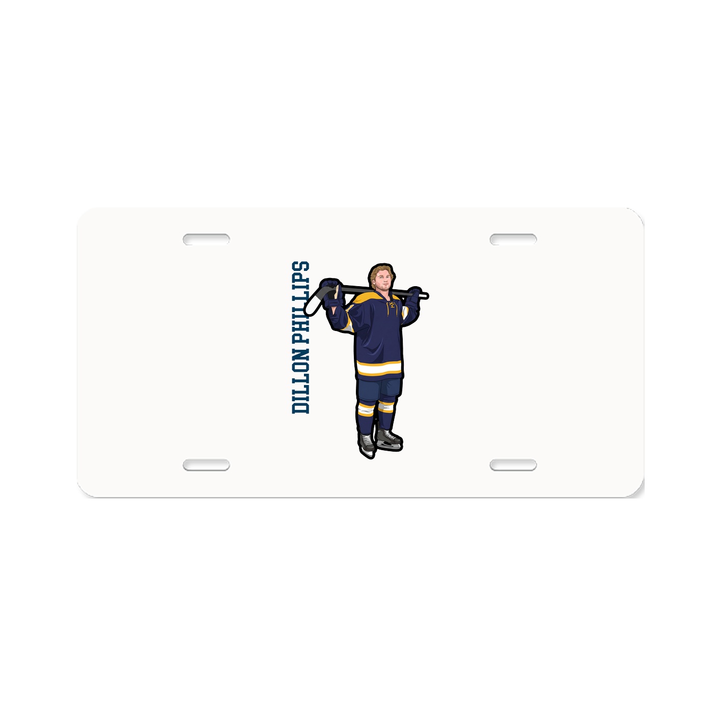 License Plate — Name Vertical in Classic