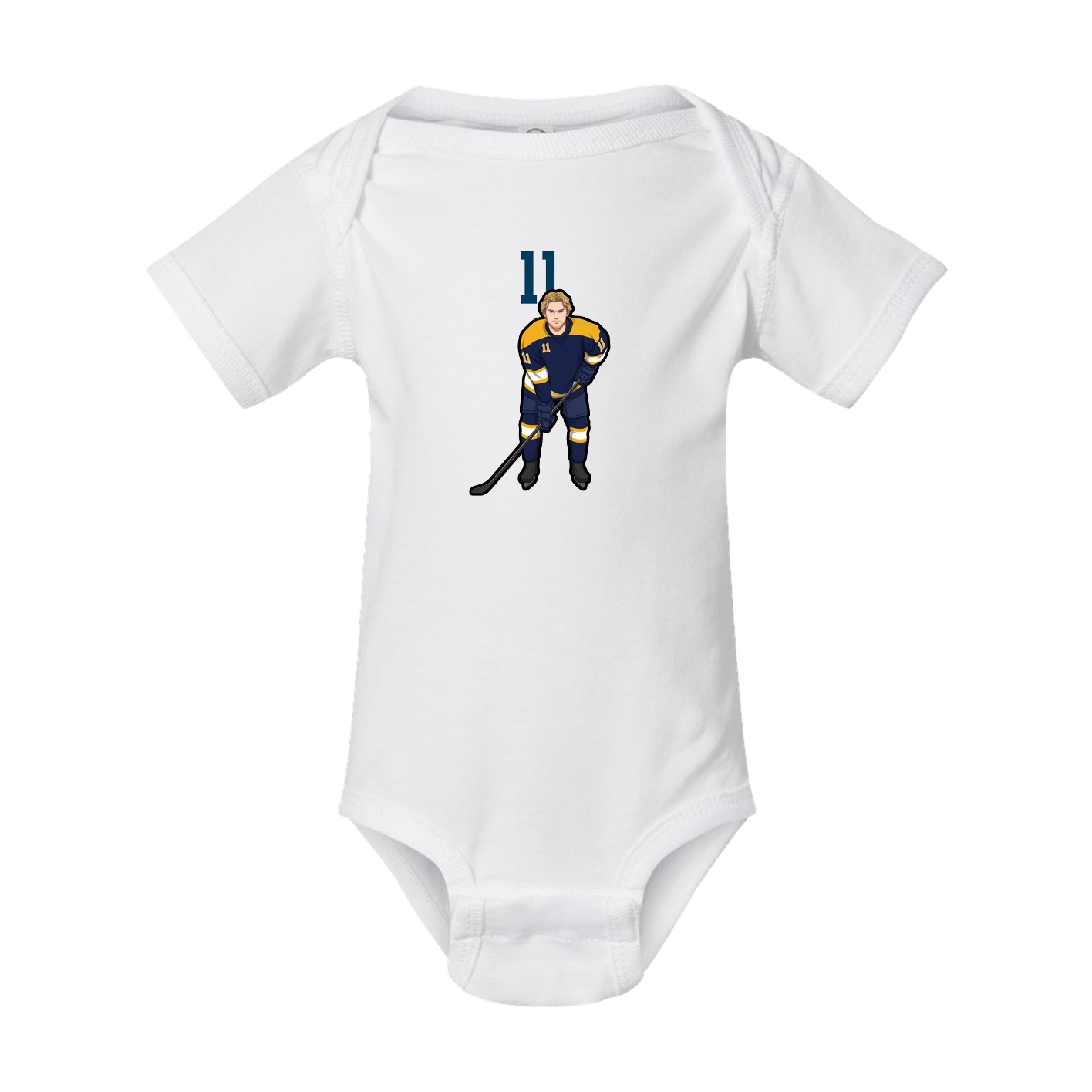 Baby Onesie — Number Top in White