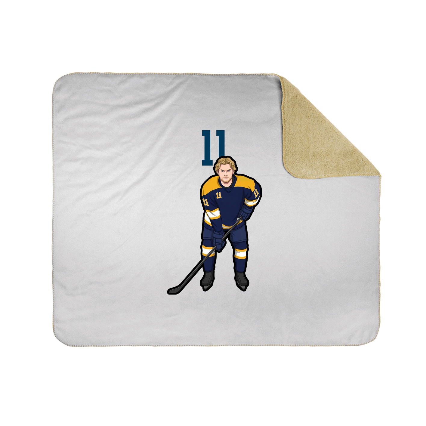 Throw Blanket — Number Top in White