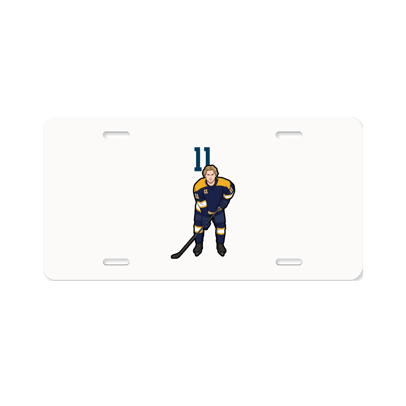 License Plate — Number Top in Classic
