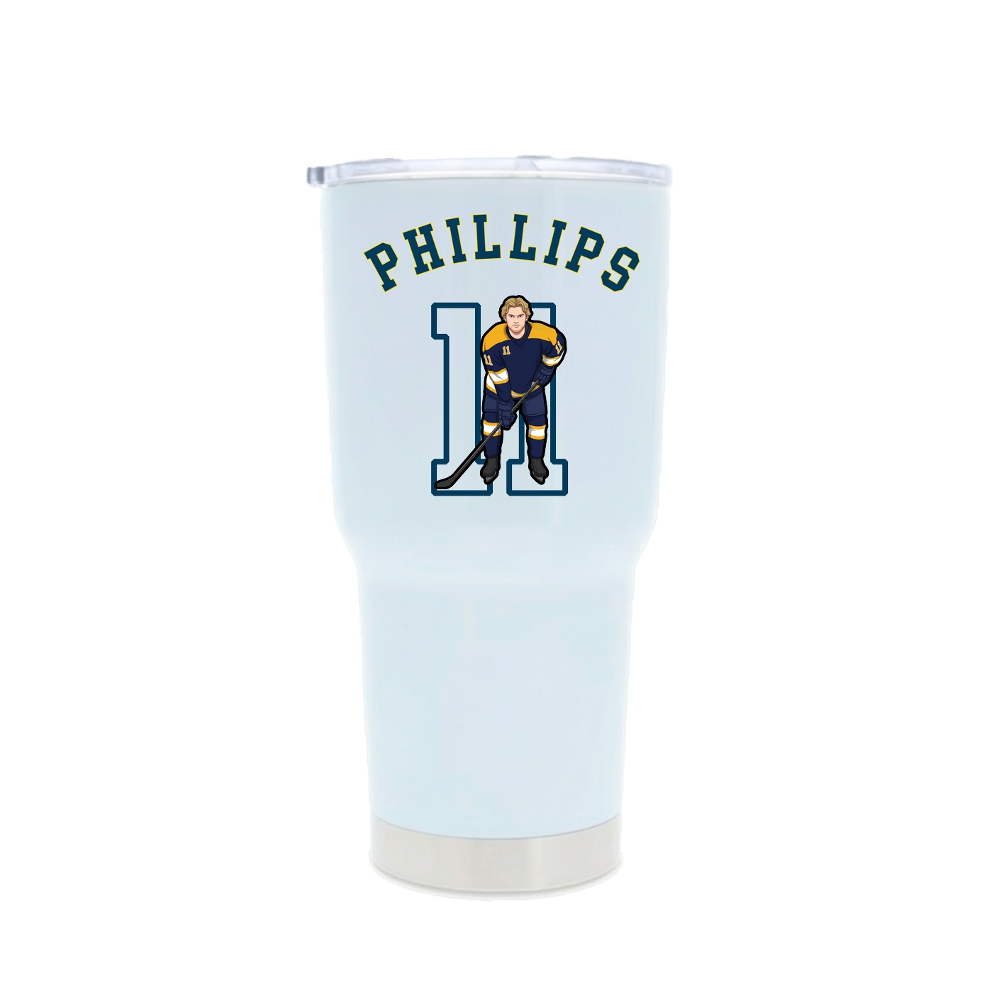30oz Stainless Steel Tumbler — Shirsey Arch in White