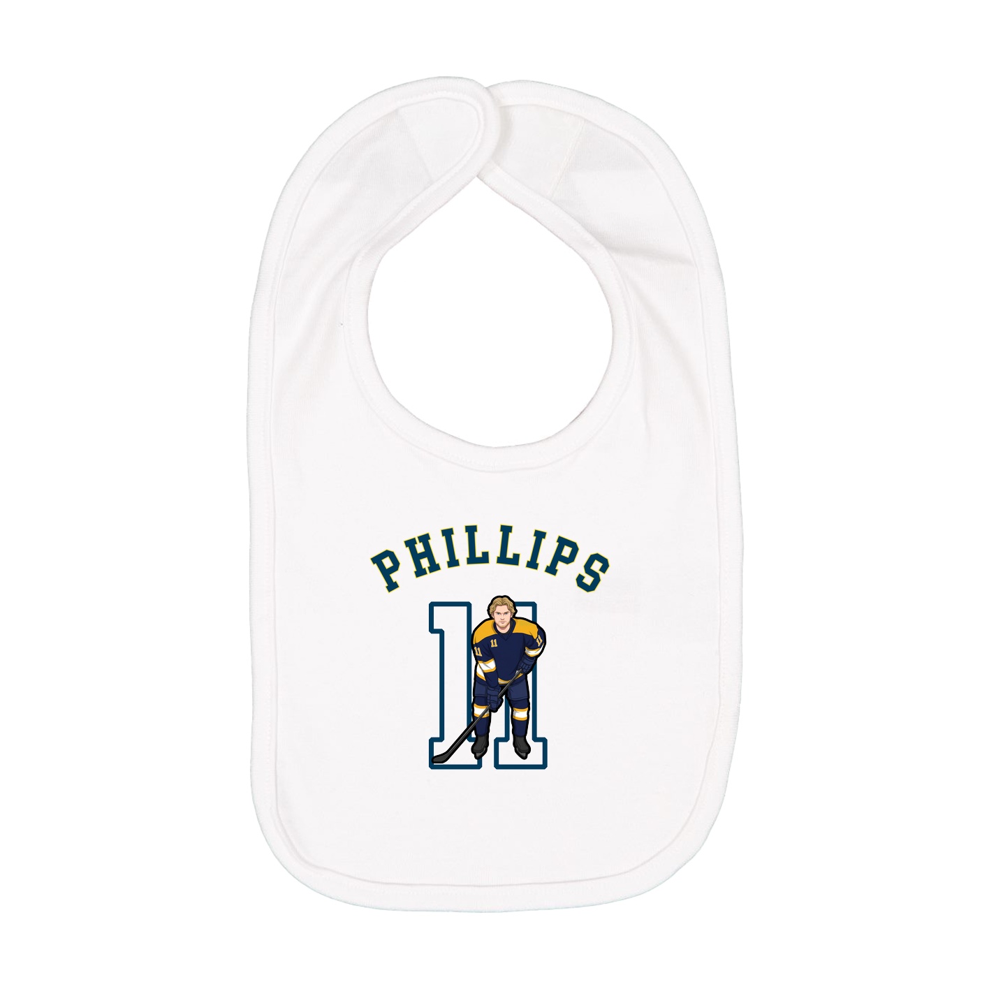 Infant Bib — Shirsey Arch in White