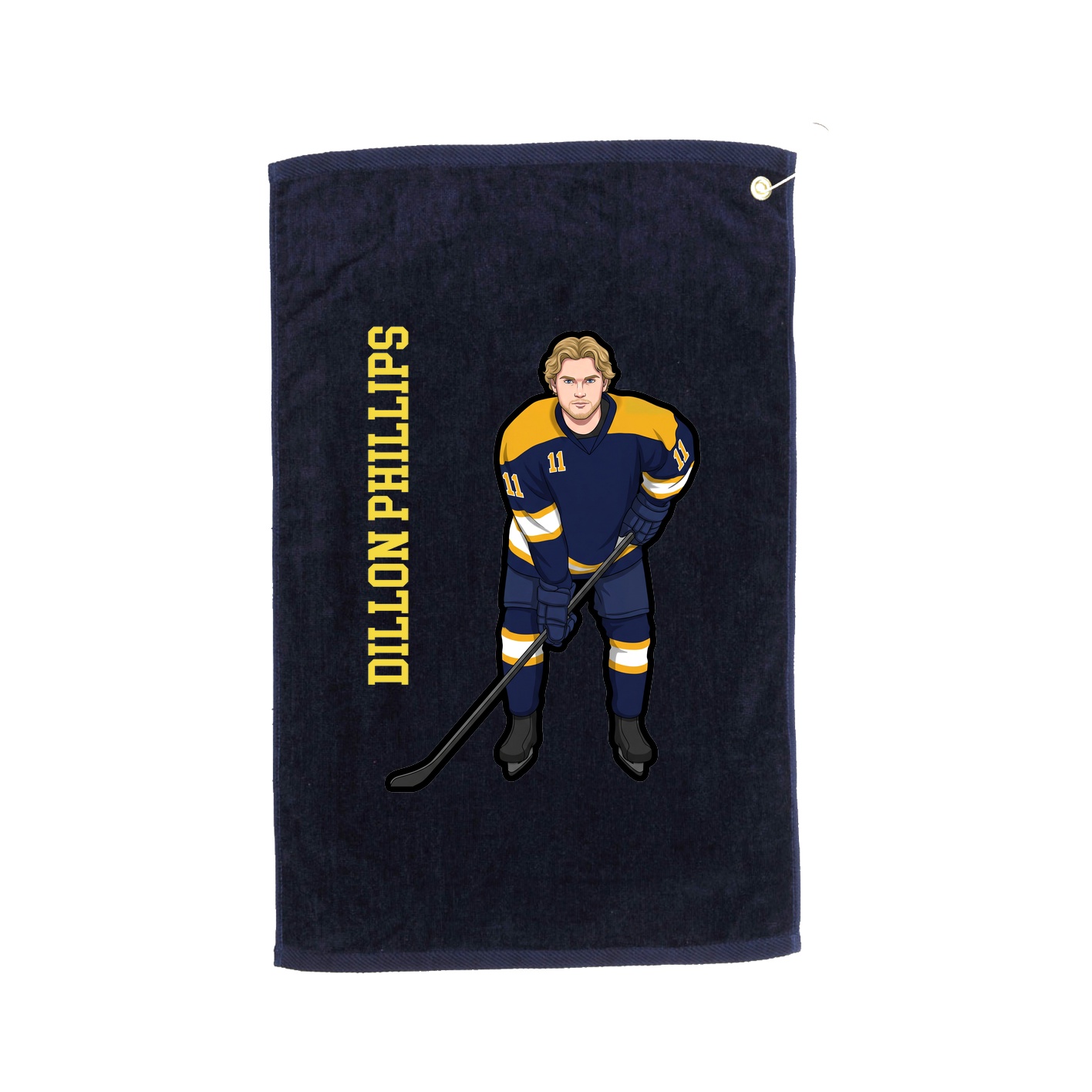 Golf Towel — Name Vertical in Navy