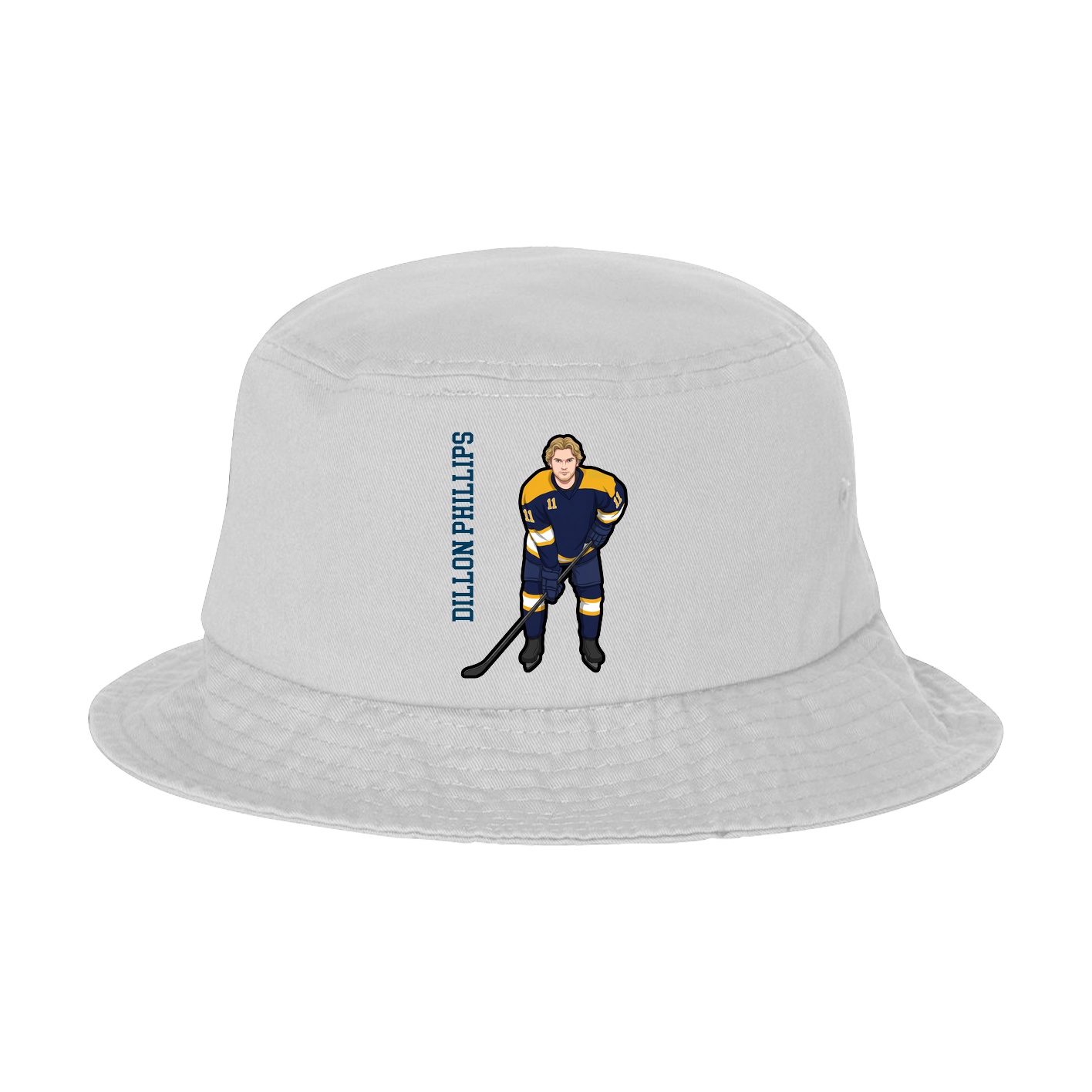 Bucket Cap — Name Vertical in White