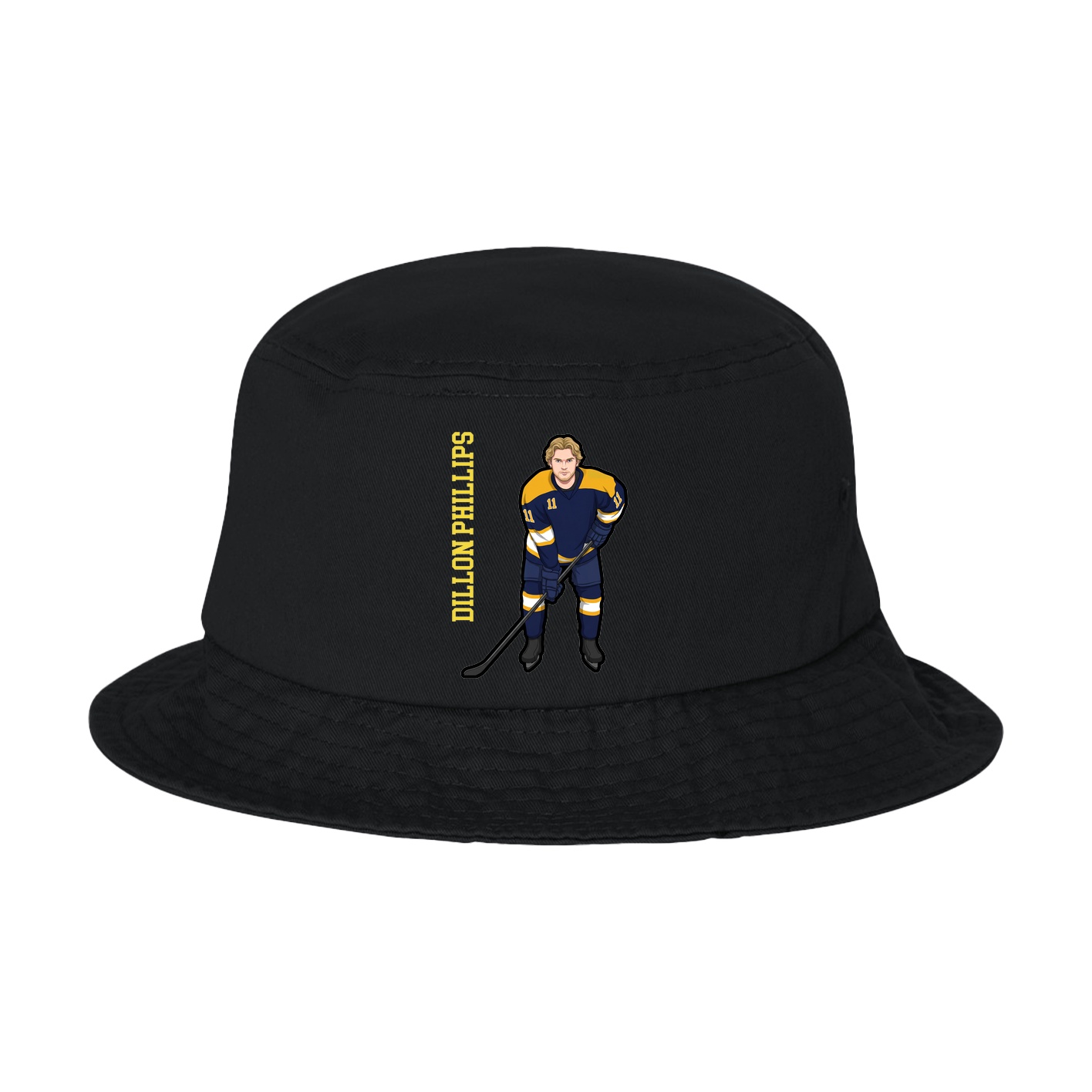Bucket Cap — Name Vertical in Black