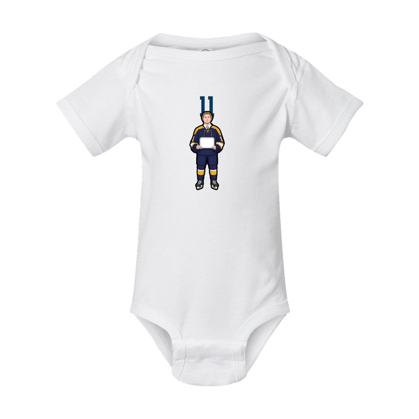 Baby Onesie — Number Top in White