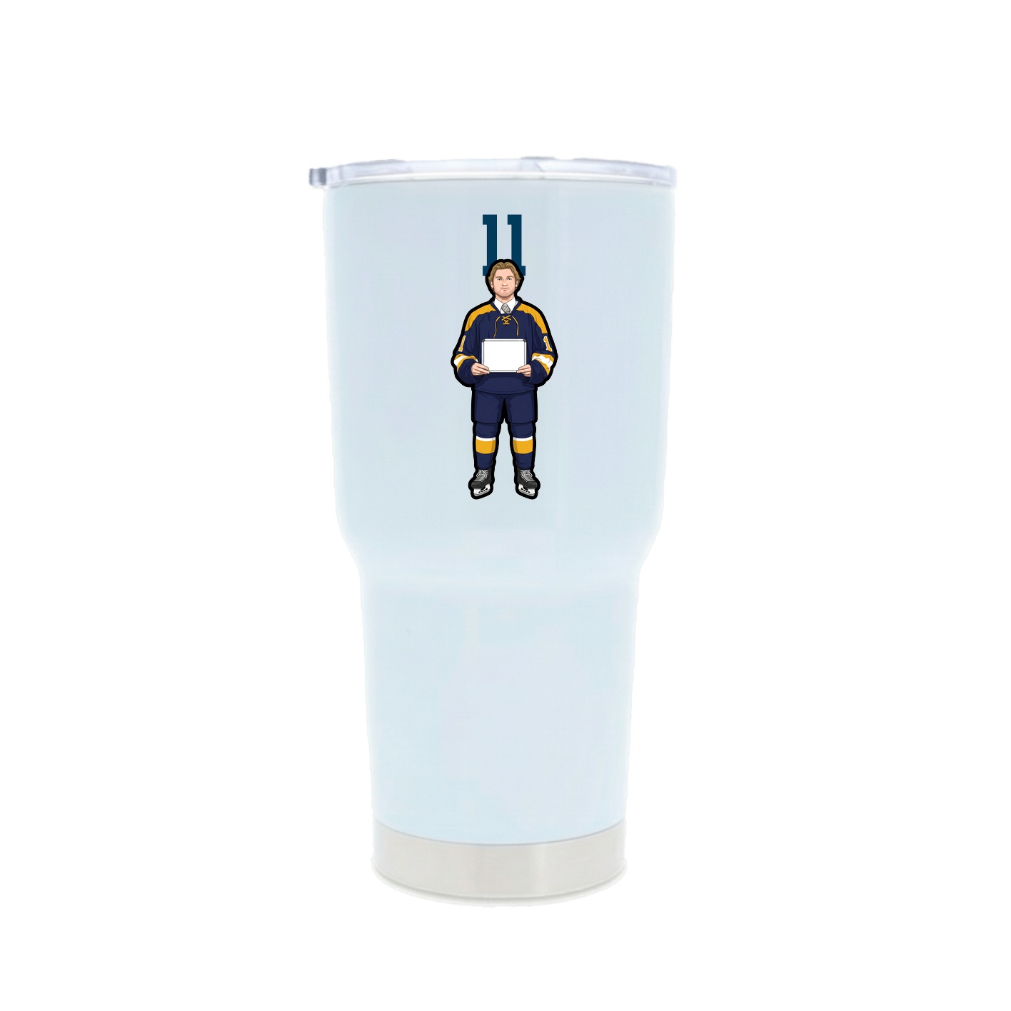 30oz Stainless Steel Tumbler — Number Top in White