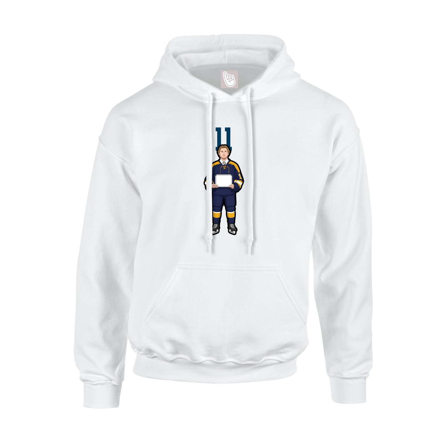 Hoodie — Number Top in White