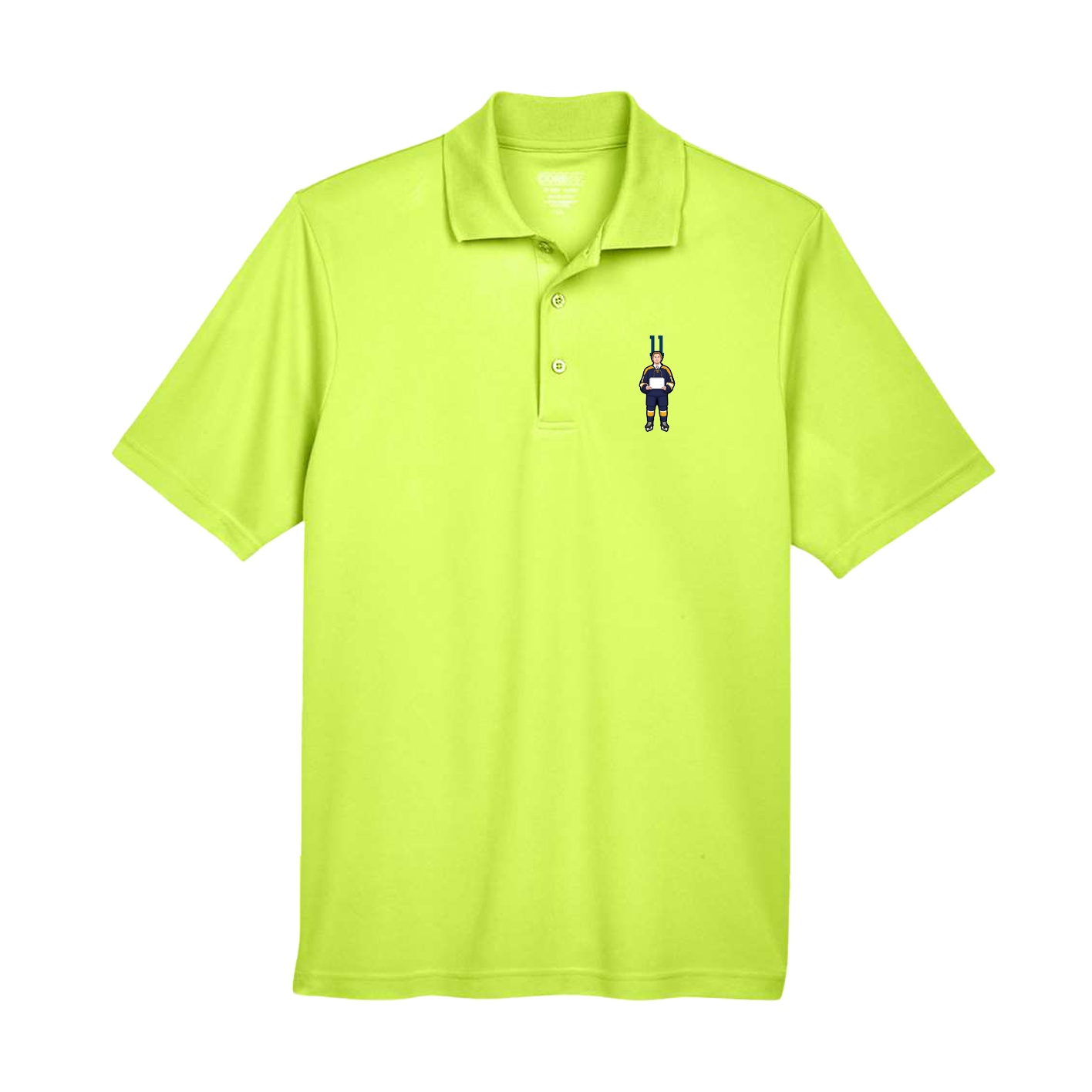 Performance Polo — Number Top in Yellow