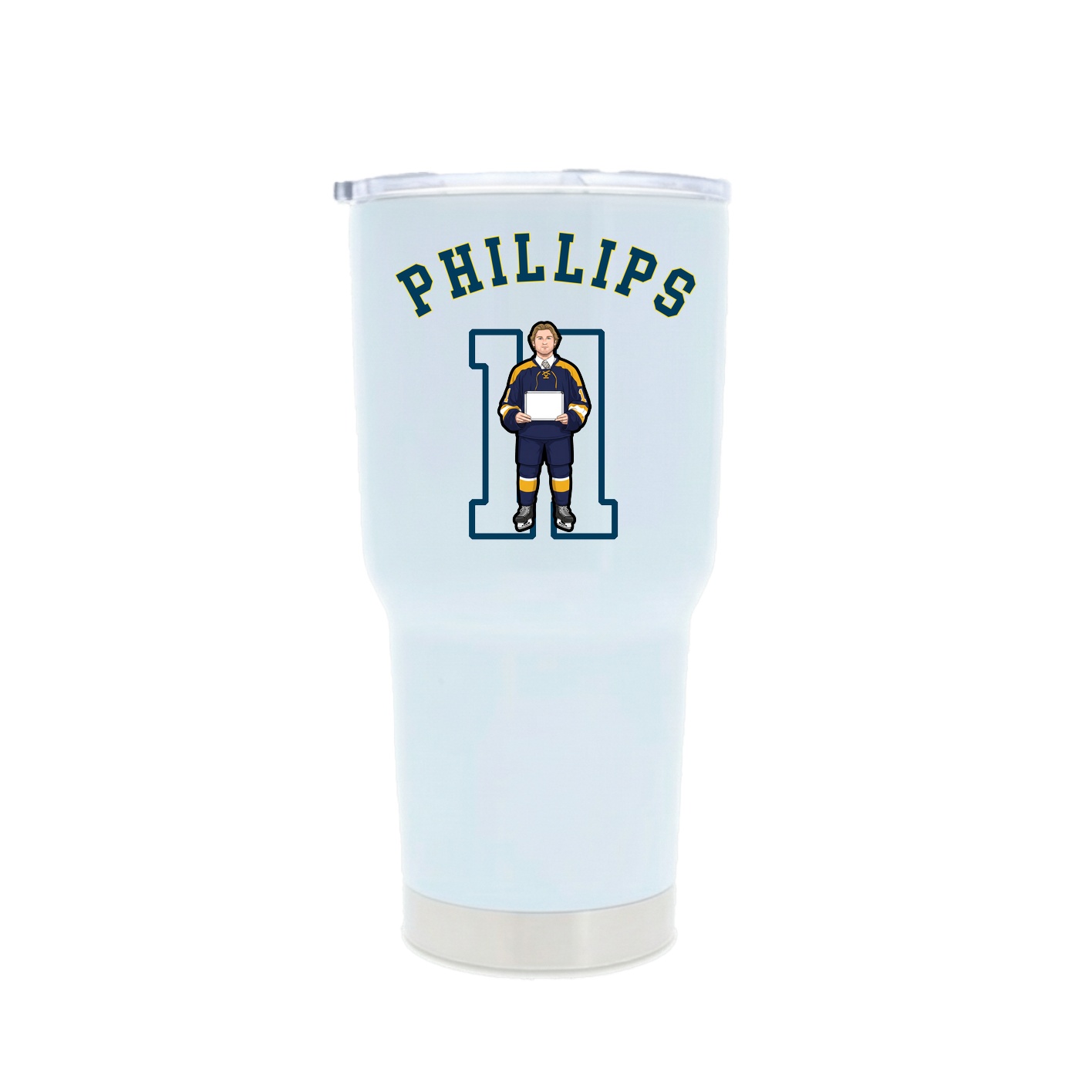 30oz Stainless Steel Tumbler — Shirsey Arch in White