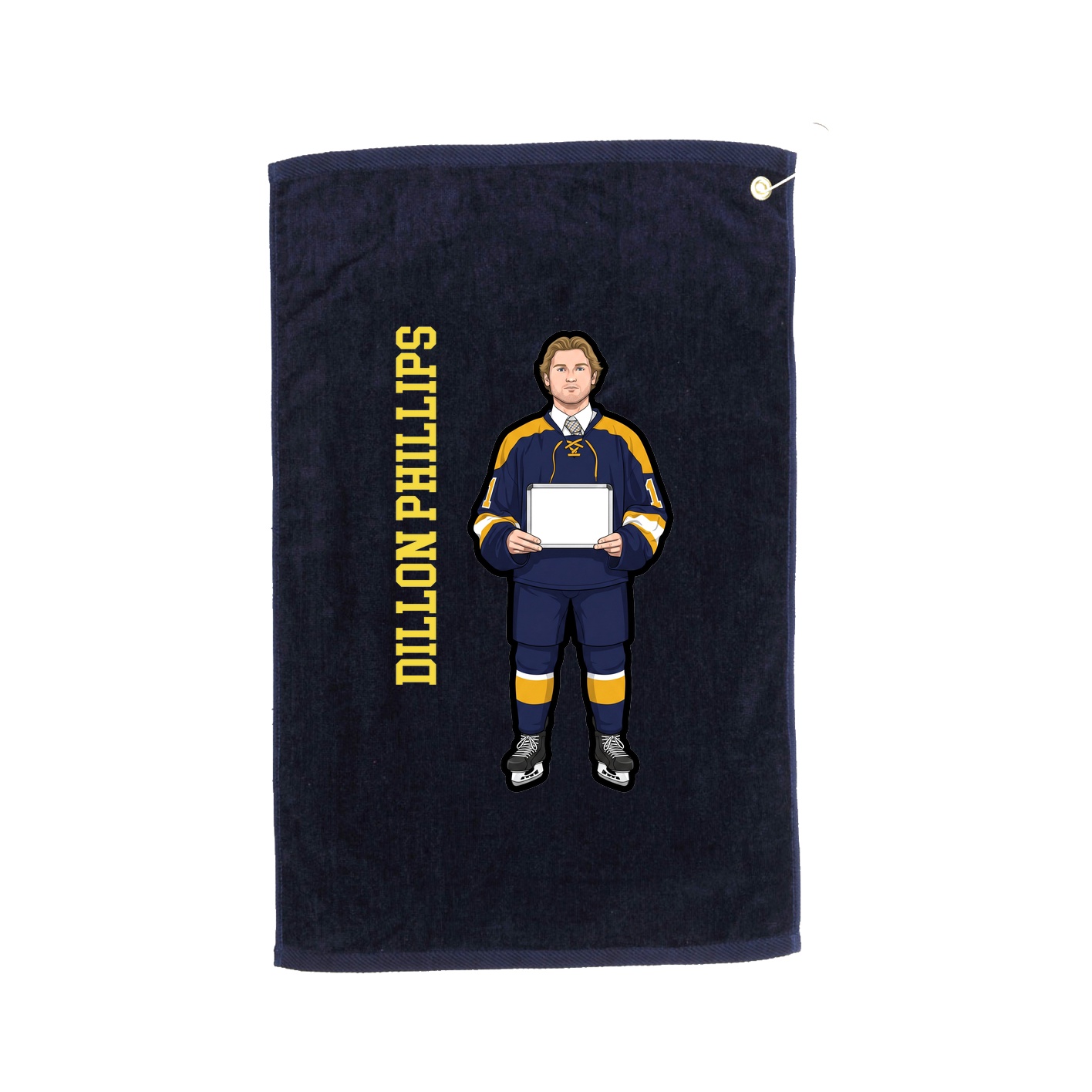 Golf Towel — Name Vertical in Navy