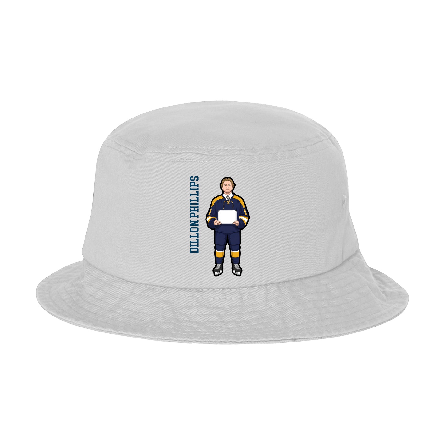 Bucket Cap — Name Vertical in White