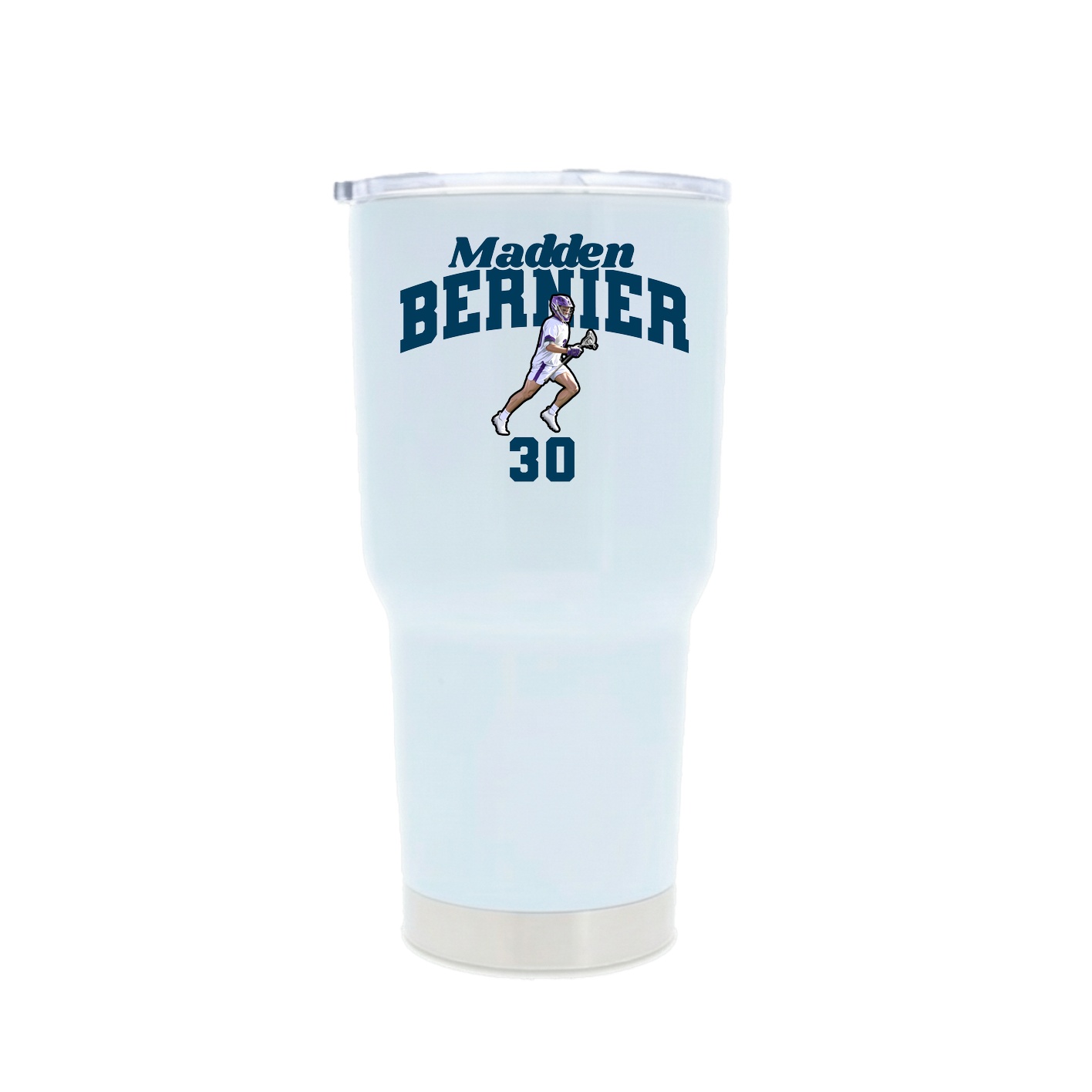 30oz Stainless Steel Tumbler — Signature Arch in White