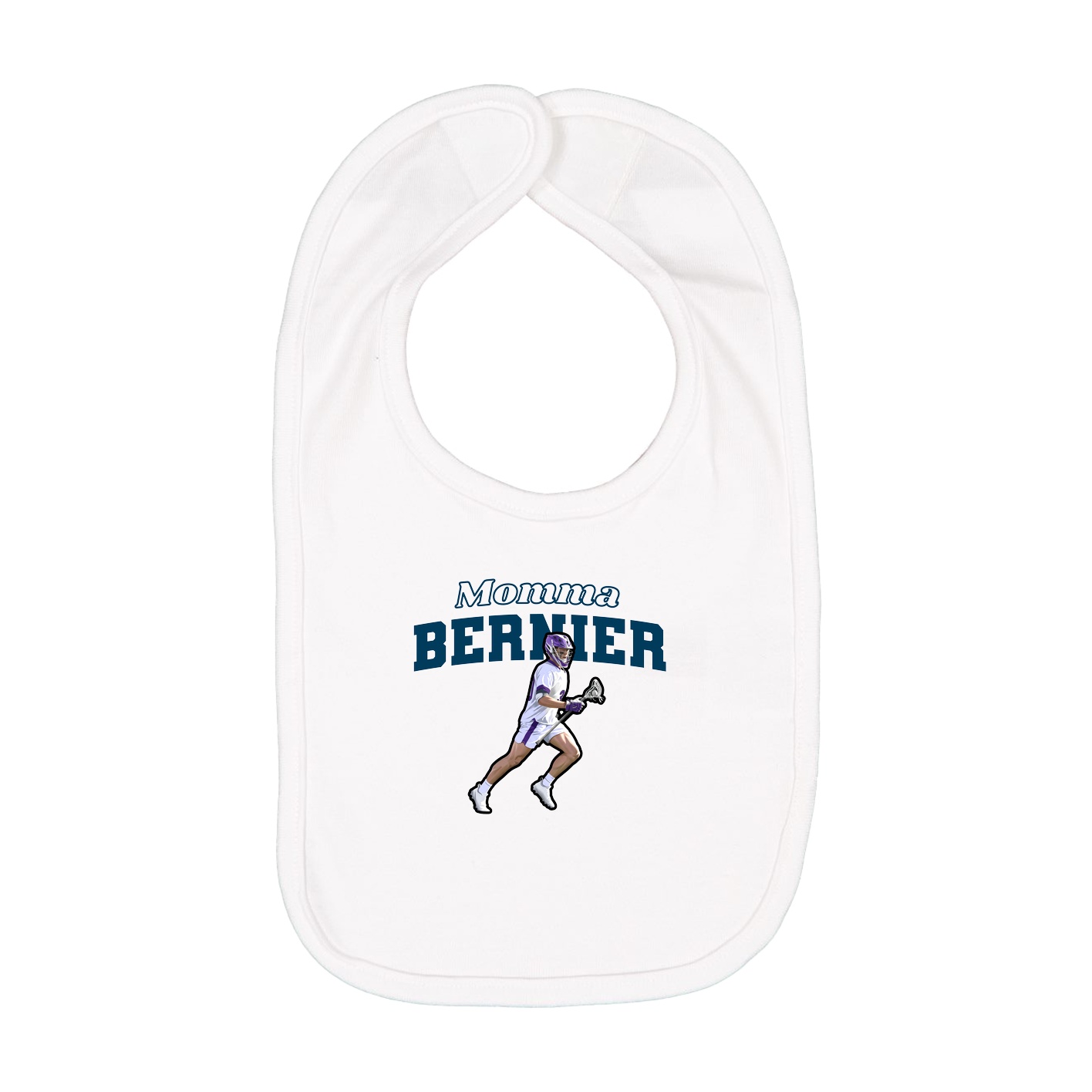 Infant Bib — Mothers Day Block in White