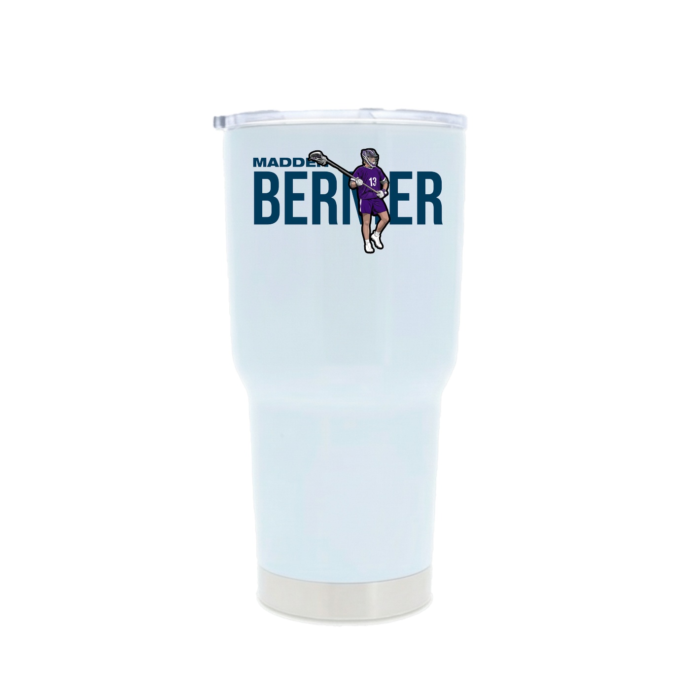 30oz Stainless Steel Tumbler — Player Name in White